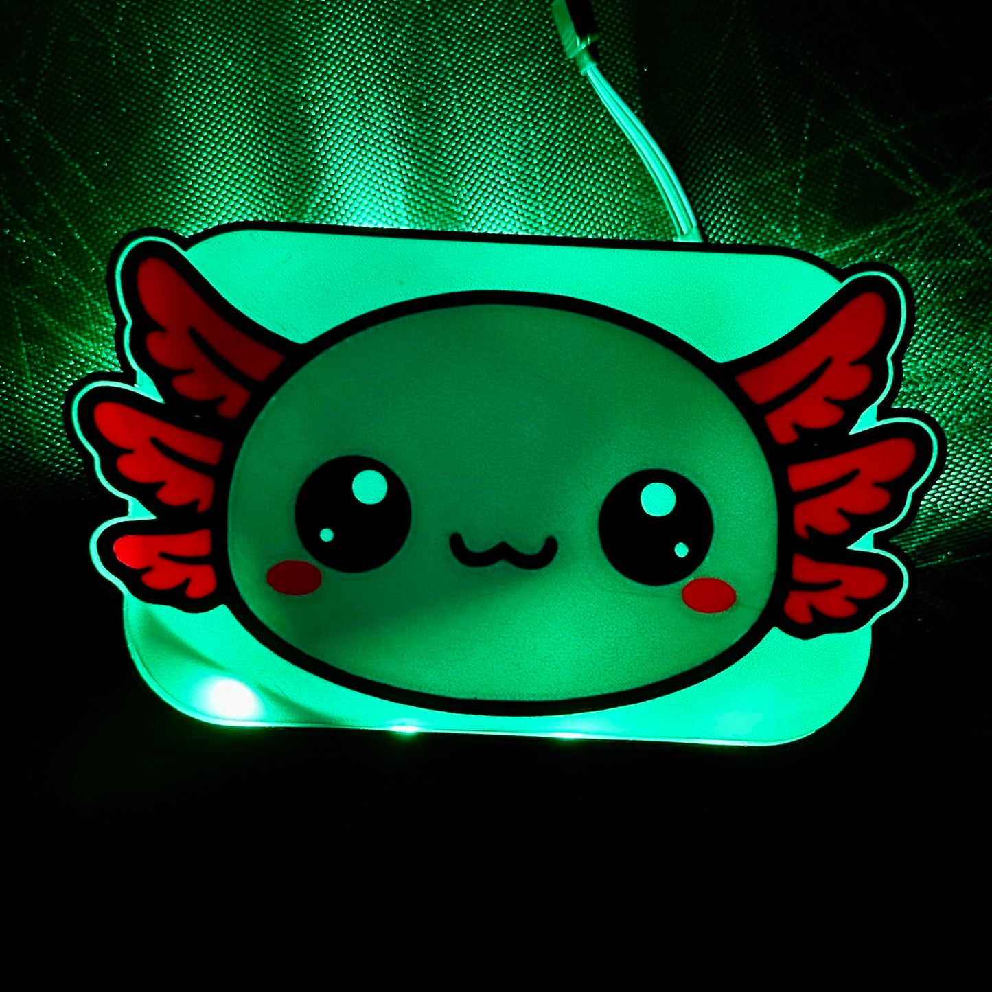 Kawaii Axolotl LED Light Box – Color Changing Night Light, USB Powered Bedroom Decor