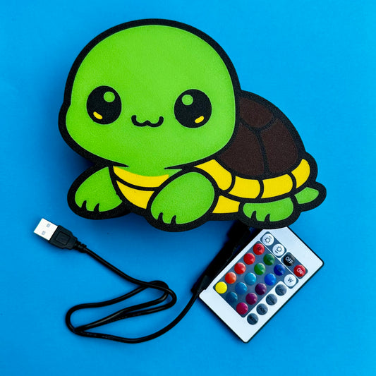 Kawaii Turtle Tortoise LED Light Box – Color Changing Night Light, Bedroom Decor (USB)