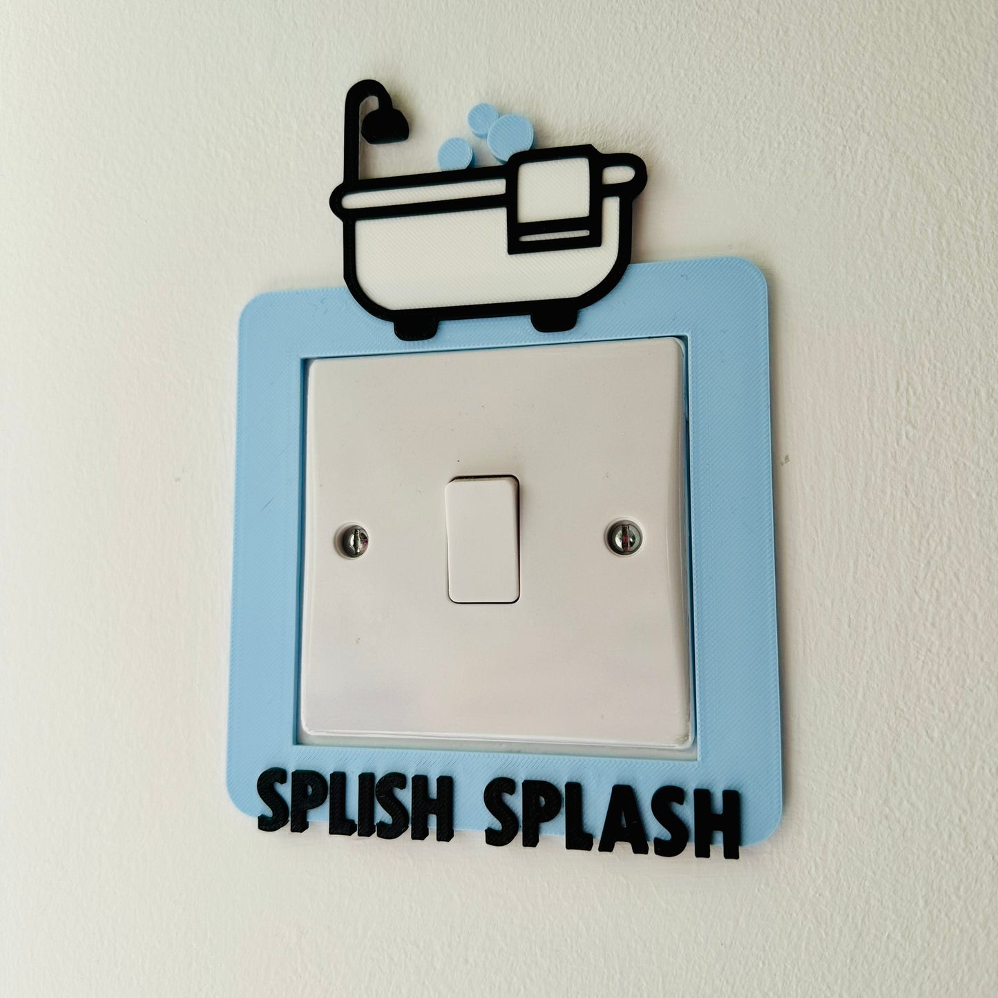 Splish Splash Light Switch Cover: Toilet Ensuite Bathroom Bedroom Home House Decor