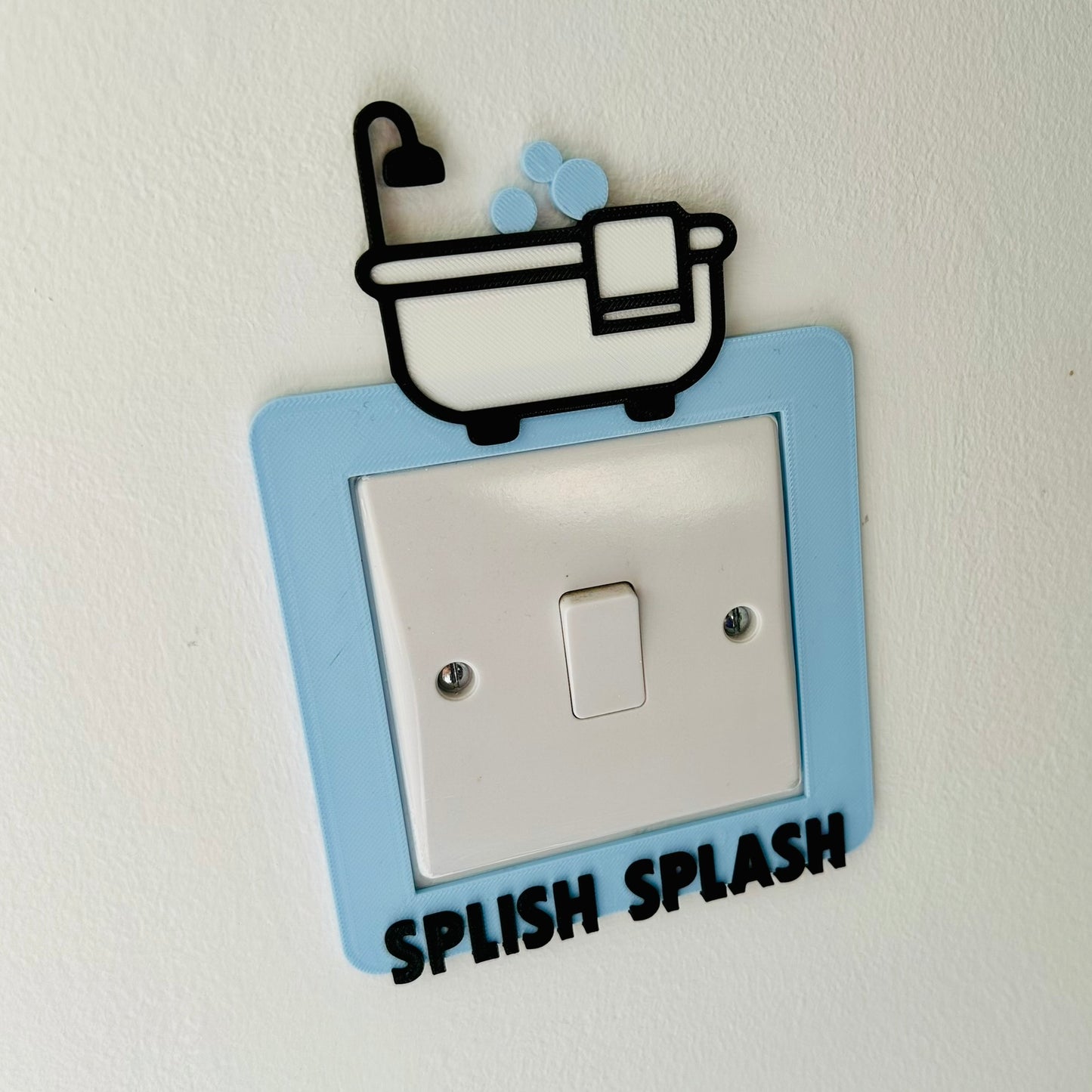Splish Splash Light Switch Cover: Toilet Ensuite Bathroom Bedroom Home House Decor