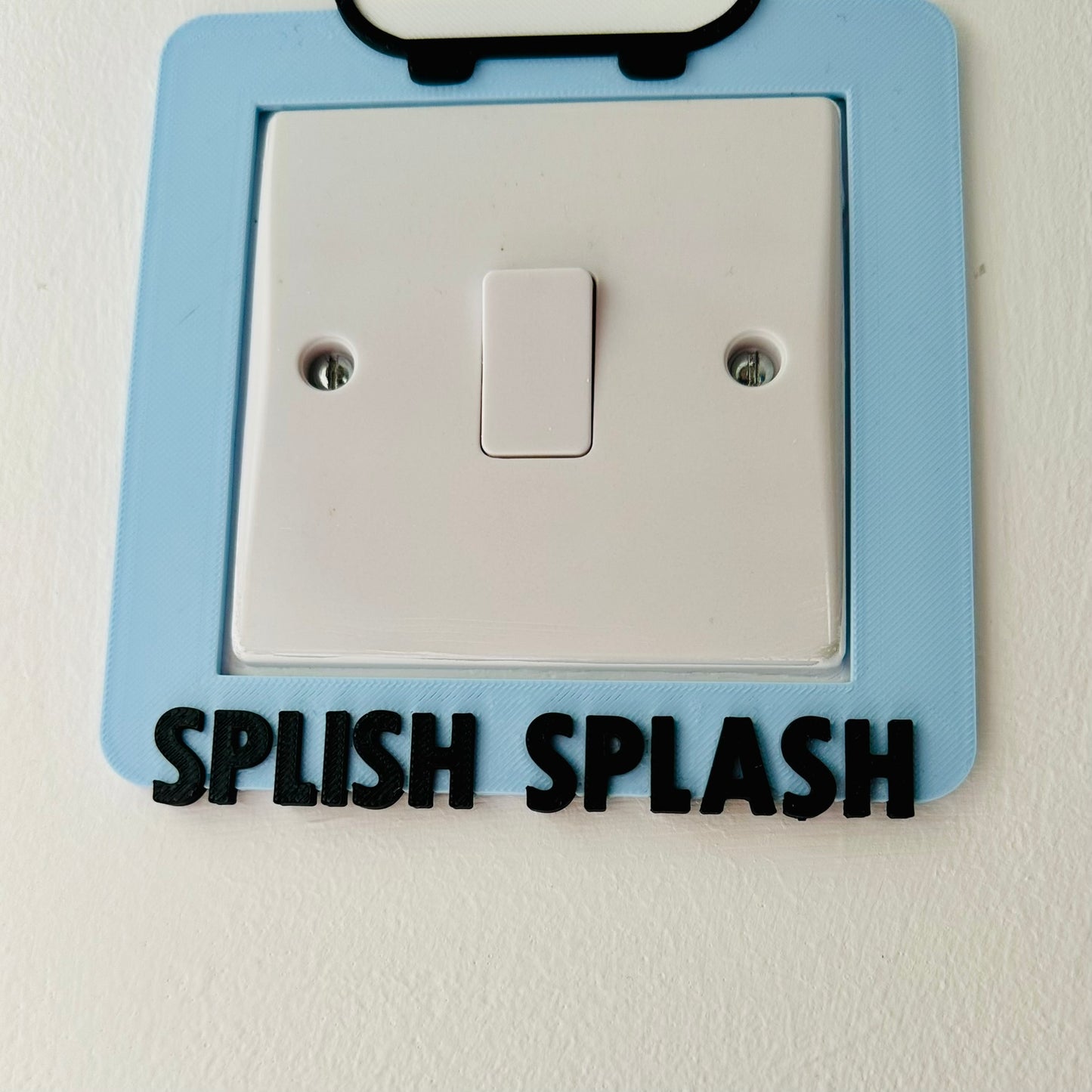 Splish Splash Light Switch Cover: Toilet Ensuite Bathroom Bedroom Home House Decor
