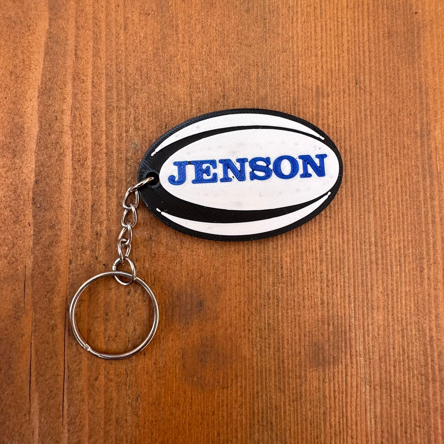 Rugby Ball Keyring - Keychain - Personalised 3D Printed - Team - Sportsman - Fun Gift - Stocking Filler - Sports - Wicket - Batsman (Copy)