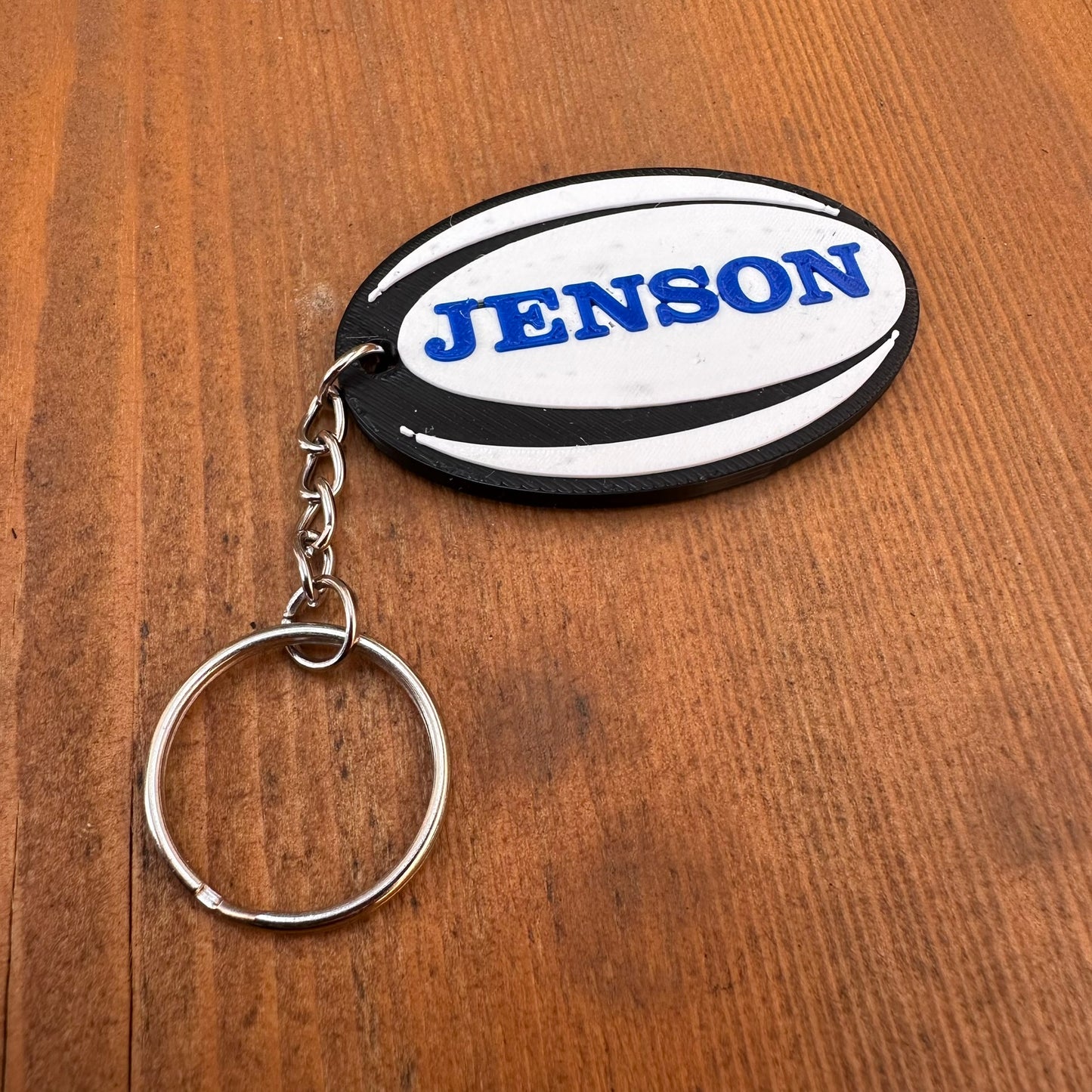 Rugby Ball Keyring - Keychain - Personalised 3D Printed - Team - Sportsman - Fun Gift - Stocking Filler - Sports - Wicket - Batsman (Copy)