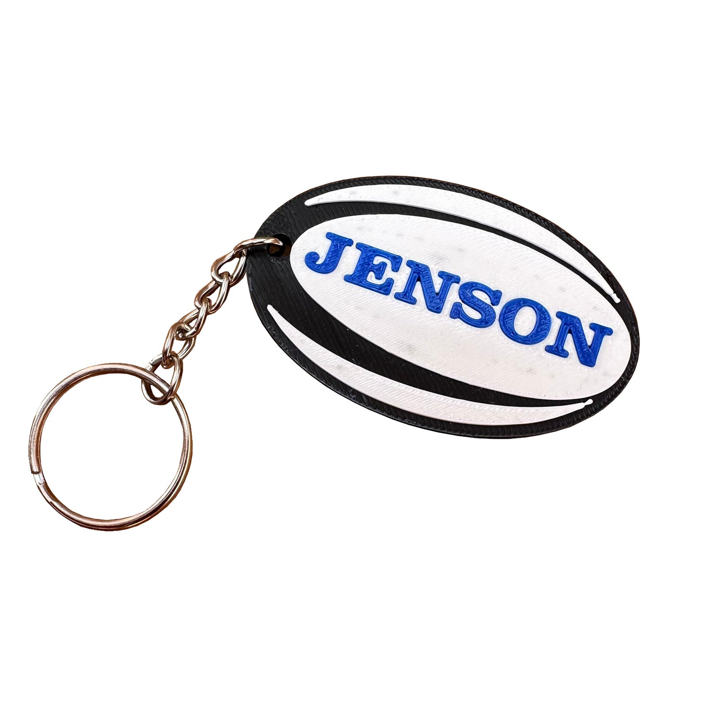 Rugby Ball Keyring - Keychain - Personalised 3D Printed - Team - Sportsman - Fun Gift - Stocking Filler - Sports - Wicket - Batsman (Copy)