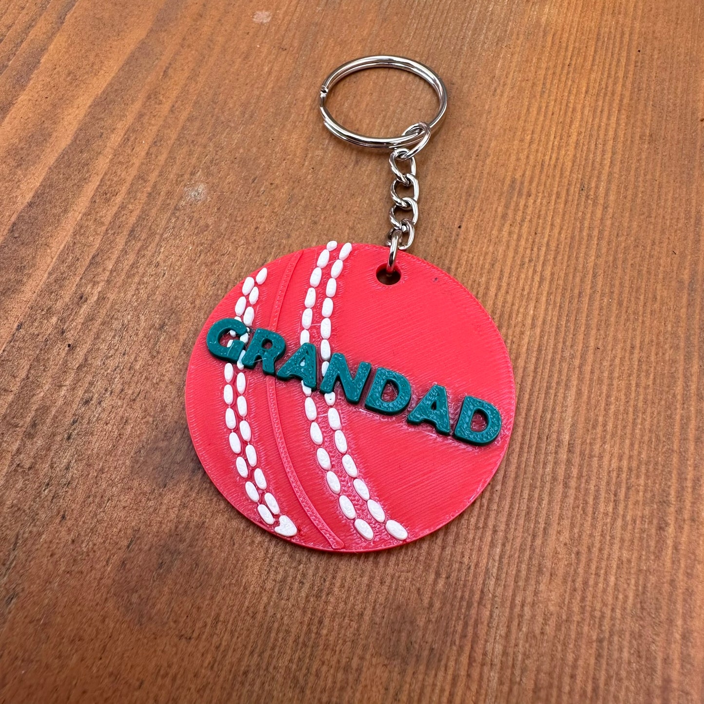 Cricket Ball Keyring - Keychain - Personalised 3D Printed - Team - Sportsman - Fun Gift - Stocking Filler - Sports - Wicket - Batsman