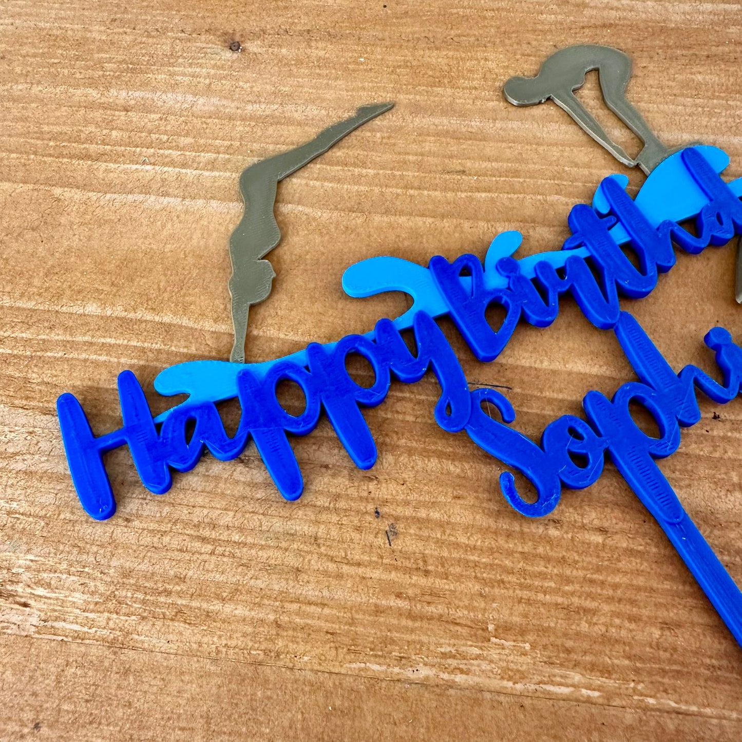 Swimming Swimmer Personalised Cake Topper: 3D Printed Birthday Party Decor