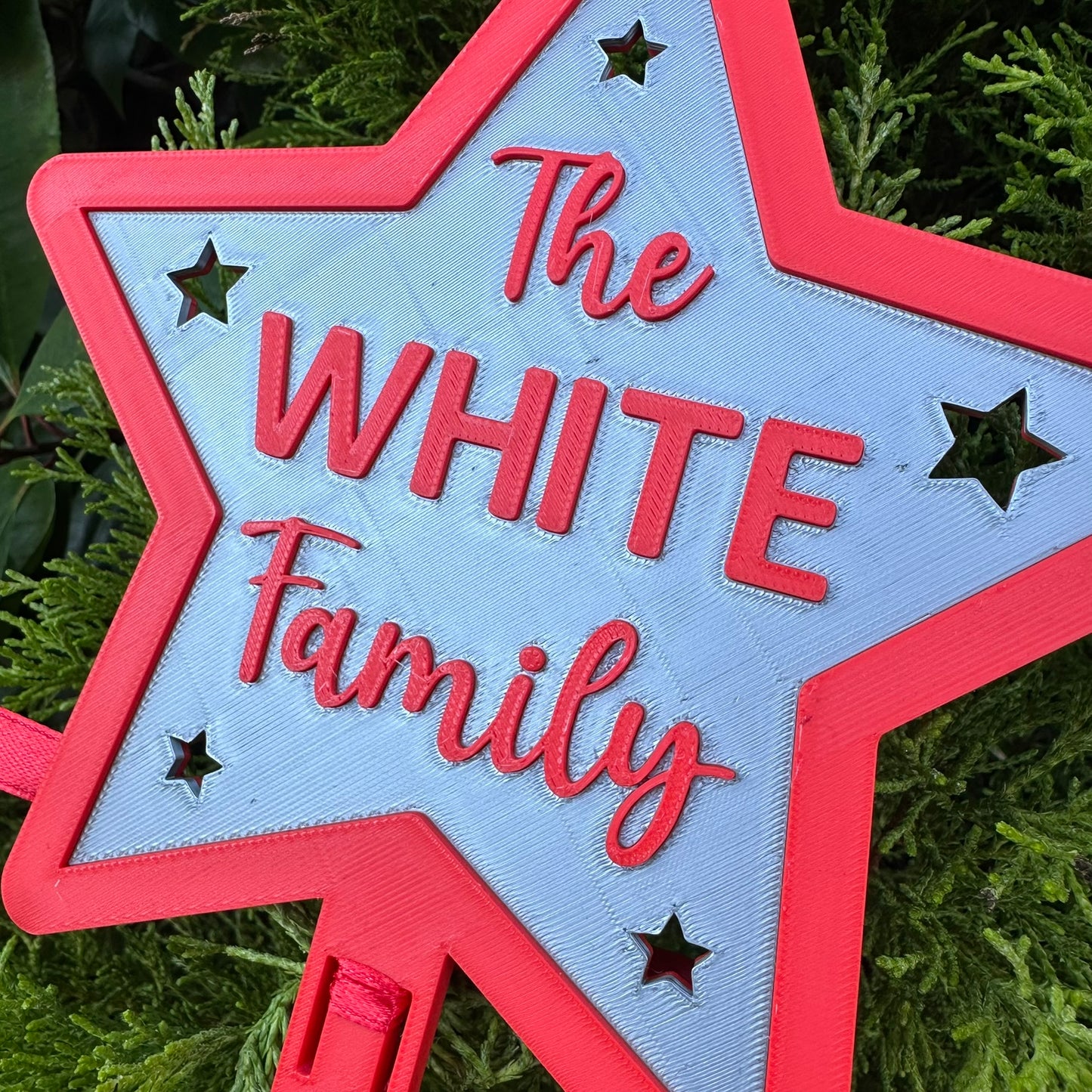 Christmas Tree Topper - Personalised - Festive Xmas Tree Decoration - 3D Printed