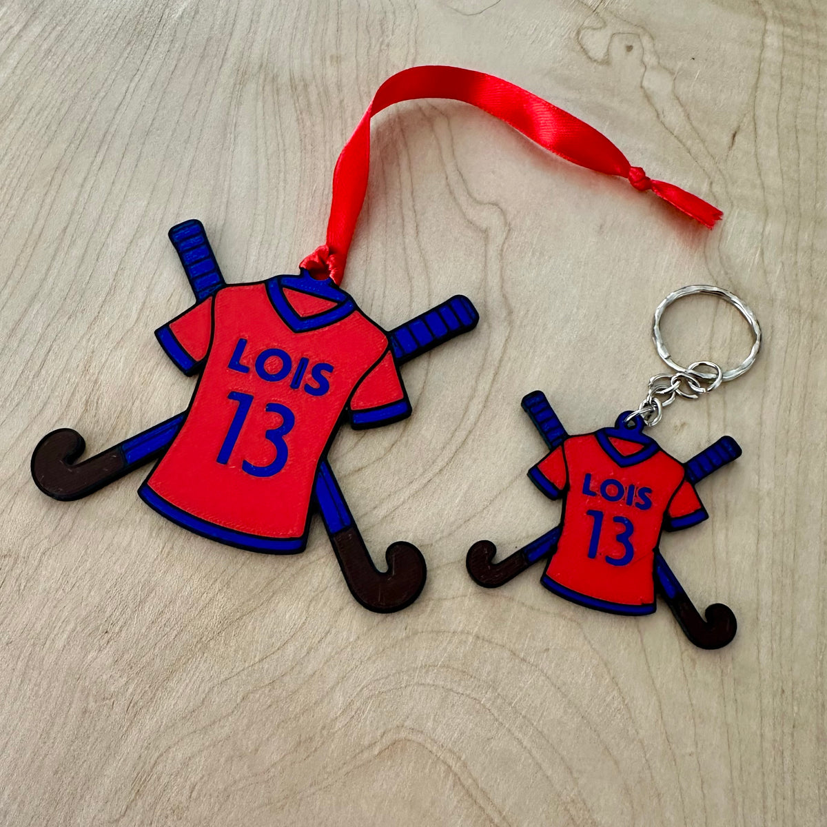 Personalised Field Hockey Shirt Christmas Decoration