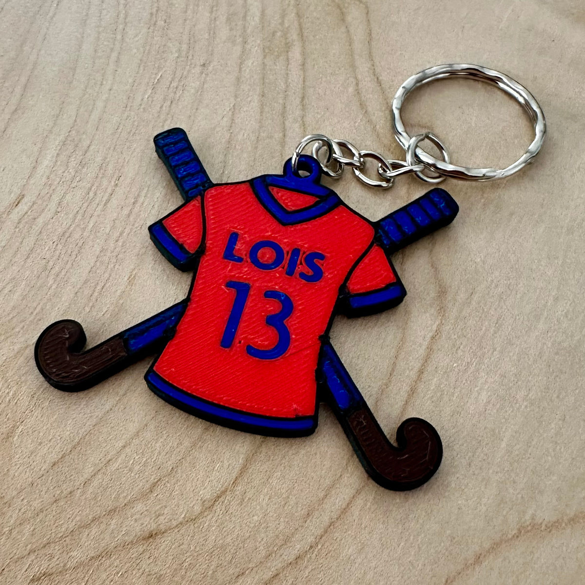Personalised Field Hockey Shirt Keyring