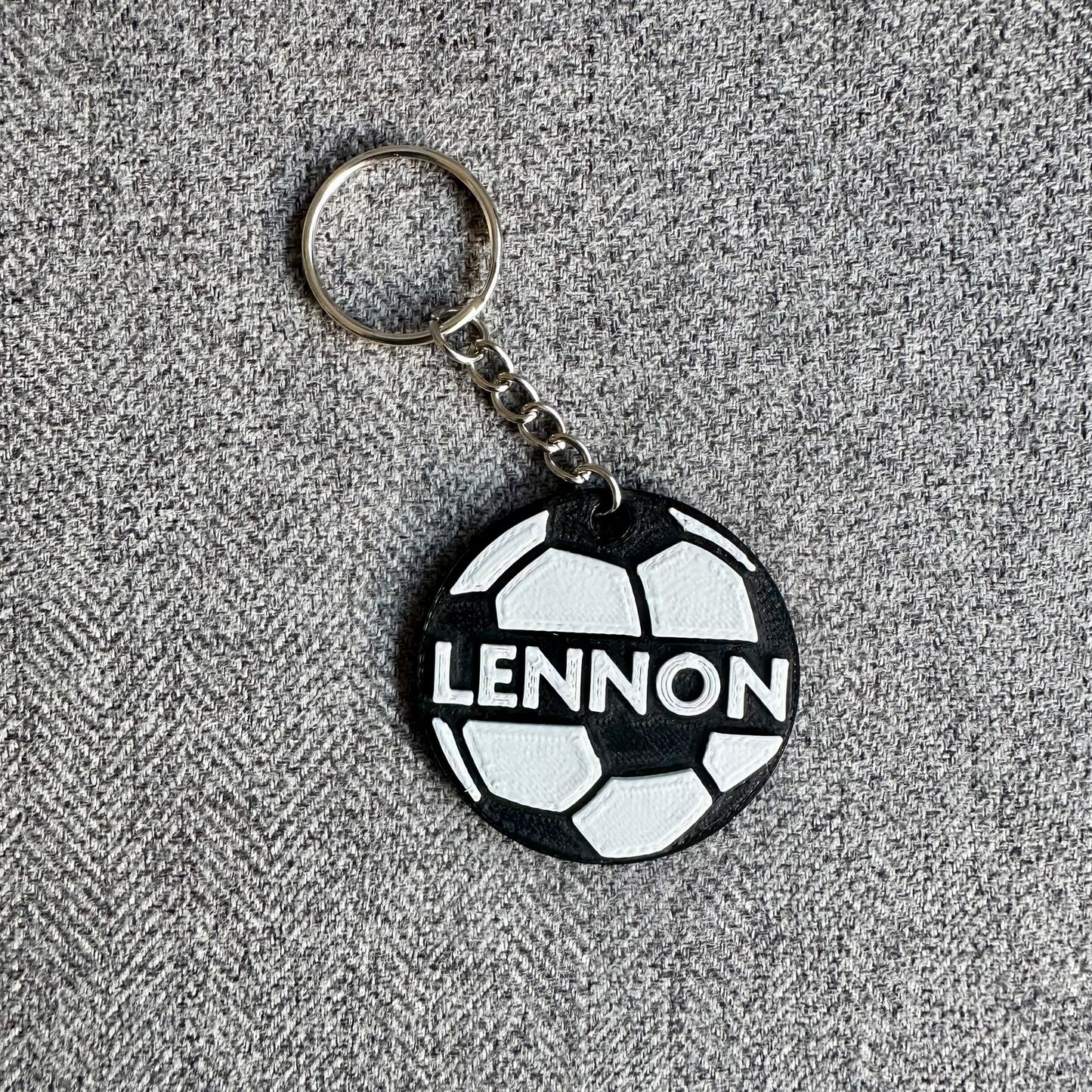 Football Keyring - Keychain - Personalised 3D Printed - Footballer - Team - Sportsman - Fun Gift - Stocking Filler- Footie Fan - Goal Scorer