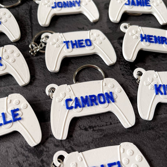 Game Controller - Keychain/Keyring - Video Gamer - 3D Printed - Personalised - Personalized - Party Bag Fillers - Name Tags - Under 5 Pound