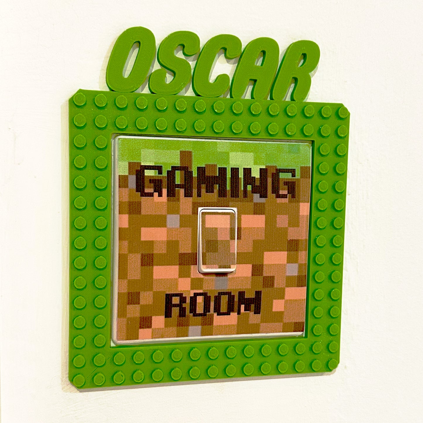 Lego Inspired Light Switch Surround Cover - 3D Printed - Bedroom Decor - Home Decor - Room Decor - Art - Hearts - Nursery (Copy)