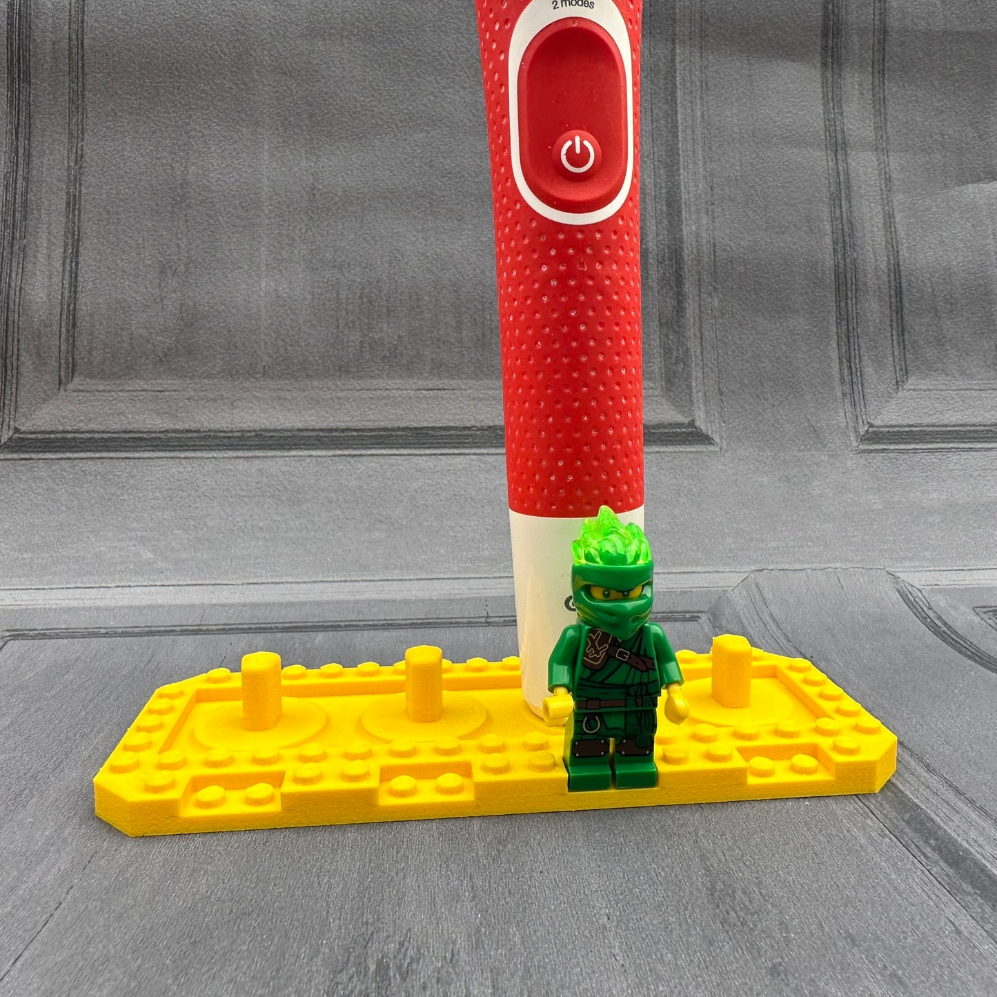 Lego Inspired Multiple Electric Toothbrush Holder with drip tray - 3D Printed - Home Life Hack - New Home Gift - Storage Solutions