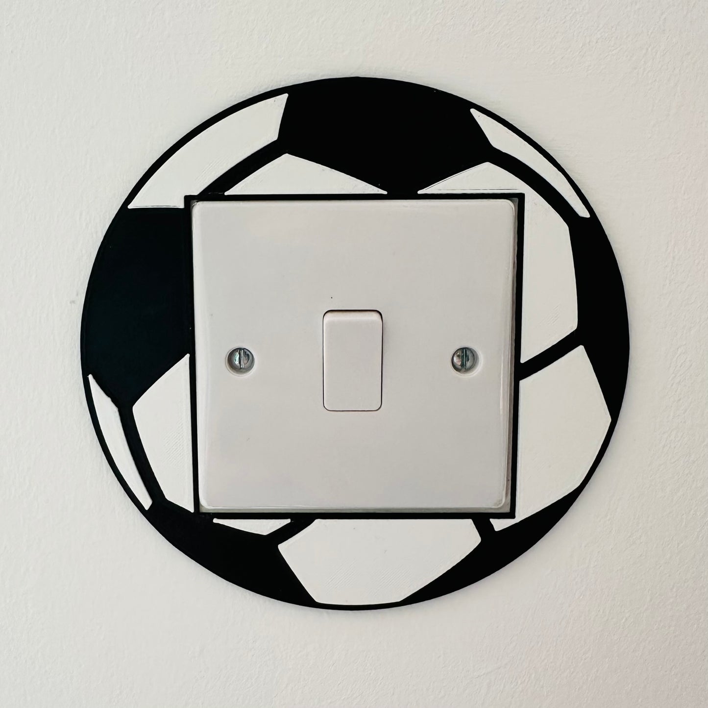 Football Light Switch Surround Cover - 3D Printed - Bedroom Decor - Sports Room - PE - Home - Room Decor - Sportsman - Sports Man - Footie