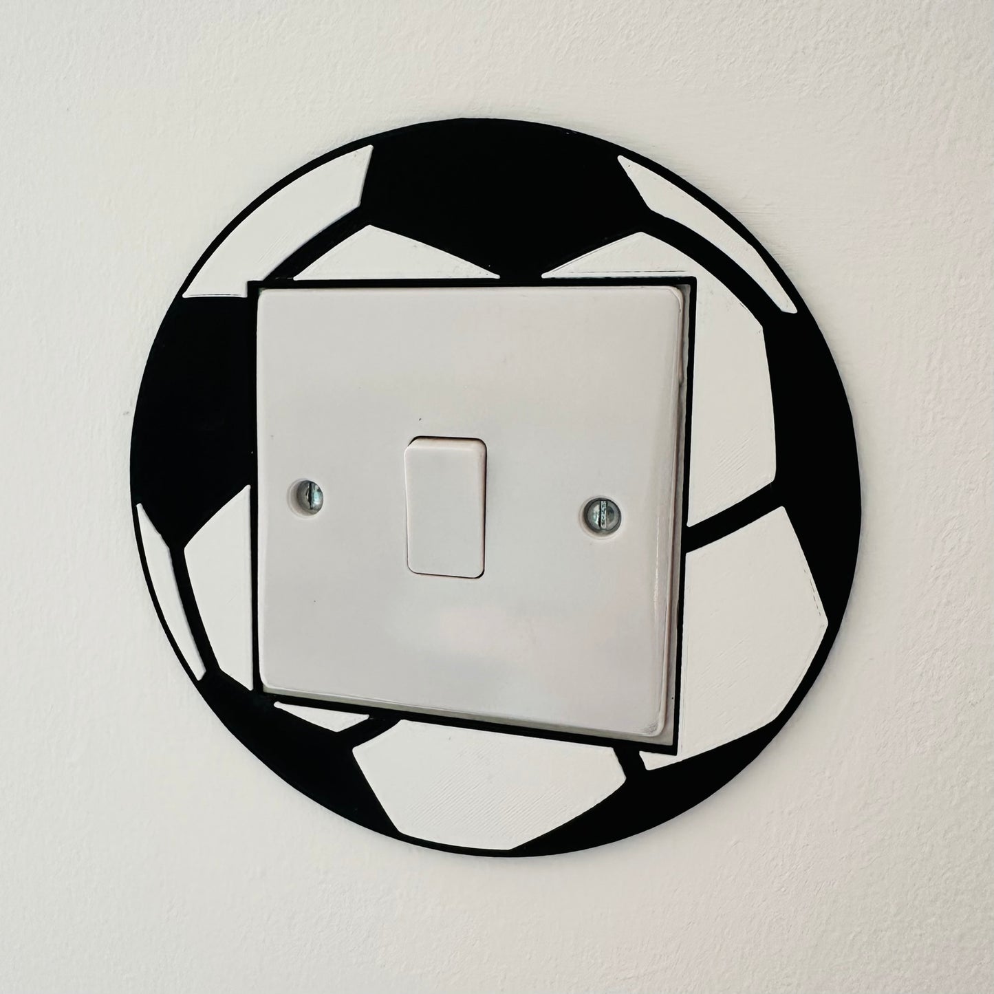 Football Light Switch Surround Cover - 3D Printed - Bedroom Decor - Sports Room - PE - Home - Room Decor - Sportsman - Sports Man - Footie