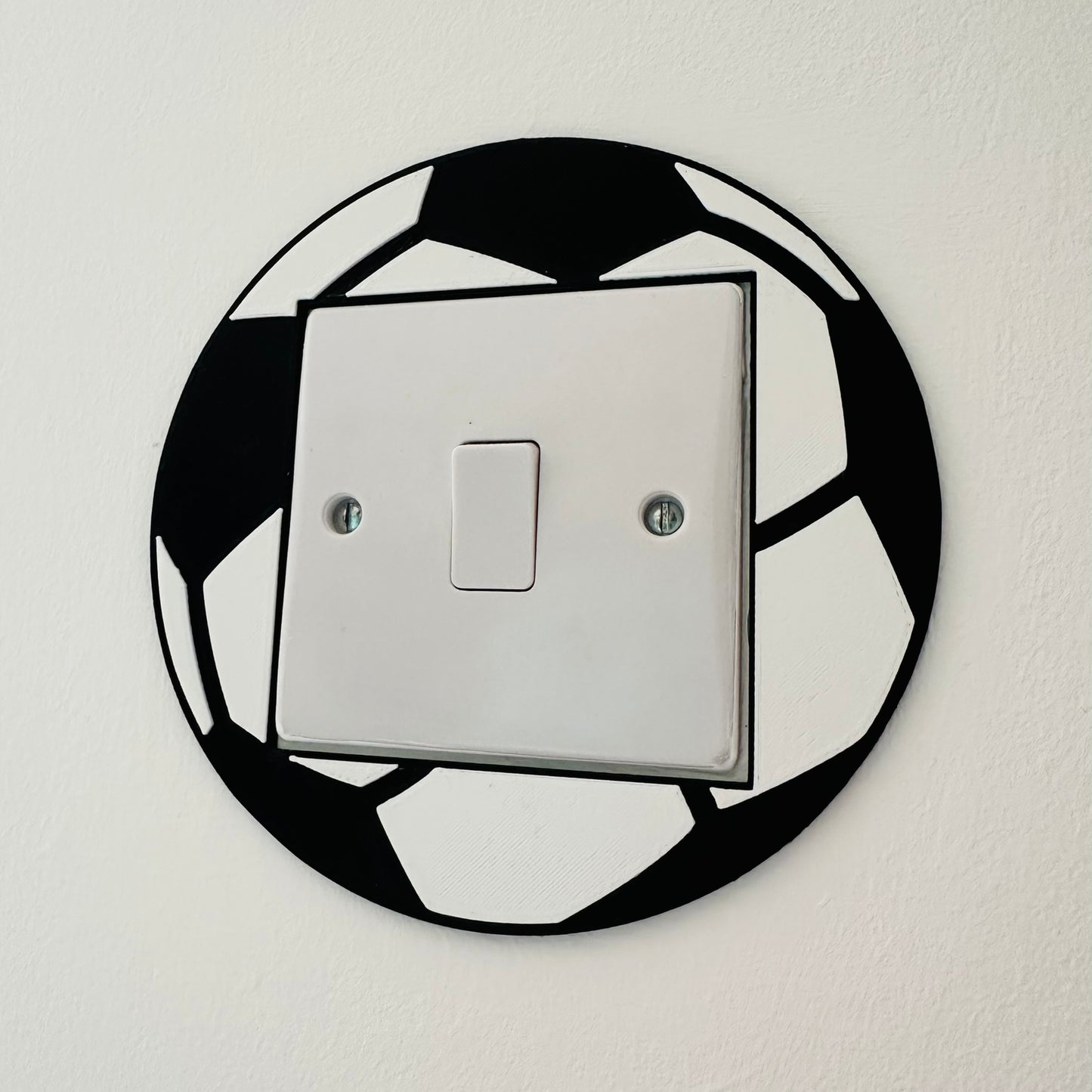 Football Light Switch Surround Cover - 3D Printed - Bedroom Decor - Sports Room - PE - Home - Room Decor - Sportsman - Sports Man - Footie