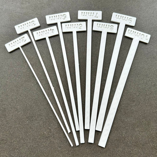 T-Spacers for bookbinding cradle (Metric Full Set) - 3D Printed - Book Lover - Bookbinding Binding - Book Making - Gauges and Straightedges