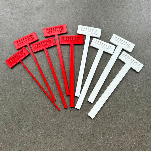 T-Spacers for bookbinding cradle (Metric Full Set) - 3D Printed - Book Lover - Bookbinding Binding - Book Making - Gauges and Straightedges