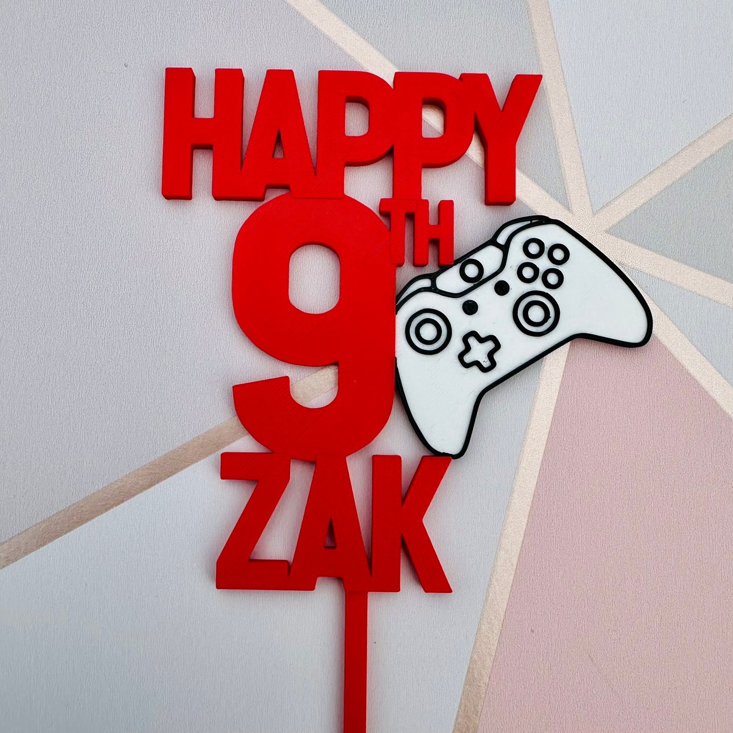 Personalised xbox  Video Game Controller Gamer Birthday Cake Topper