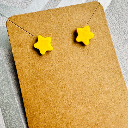 Stars Stud Earrings - 3D Printed - Jewellery - Under 5 Pounds - Small Gifts - Heart - Star - Earrings - Cute - Letterbox Gifts - For Her