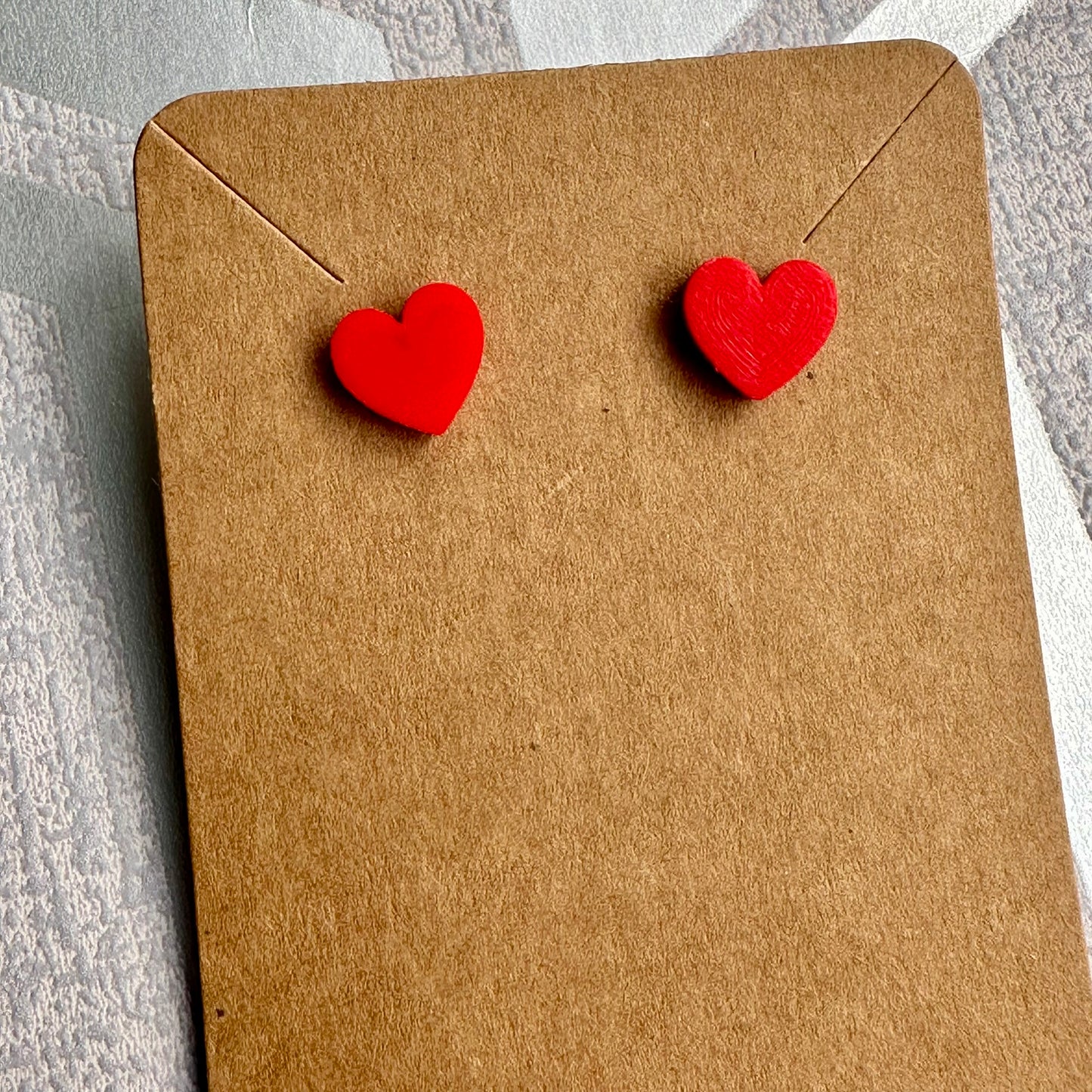 Hearts Stud Earrings - 3D Printed - Jewellery - Under 5 Pounds - Small Gifts - Heart - Star - Earrings - Cute - Letterbox Gifts - For Her