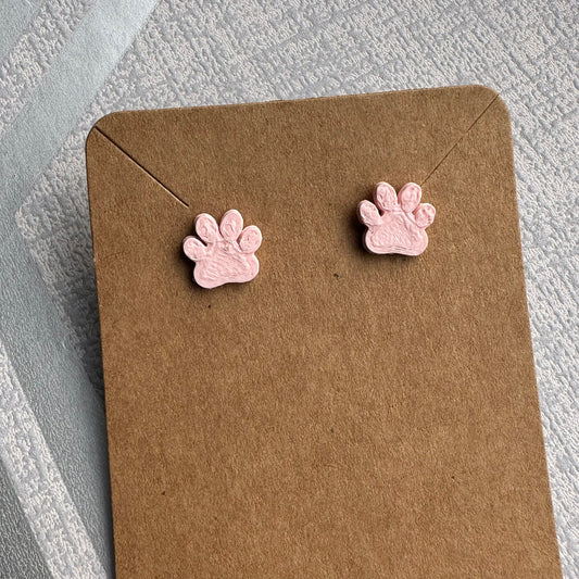 Paws Stud Earrings - 3D Printed - Jewellery - Under 5 Pounds - Small Gifts - Earrings - Cute - Letterbox Gifts - Cat -Dog - Kitten - Puppy