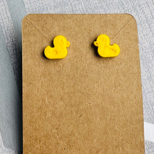 Ducks Stud Earrings - 3D Printed - Jewellery - Under 5 Pounds - Small Gifts - Chick - Earrings - Cute - Letterbox Gifts - For Her - Easter