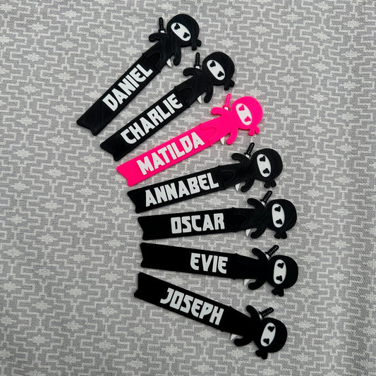 Ninja - Bookmark - 3D Printed - Personalised - Book Lover - Stocking Filler - Personalized - Martial Arts - Reading