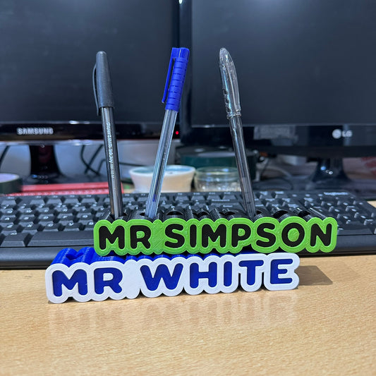 Personalised Border Pen Pencil Pot - Teachers Gifts - 3D printed - Stationary - Desk Decor - Office - Fun Gifts