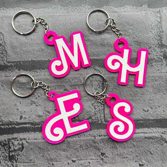 Barbie Inspired Keychain/Keyring - 3D Printed - Personalised - Gifts for Children - Party Bag Fillers Favours - Name Tags - School Bag - Stockings