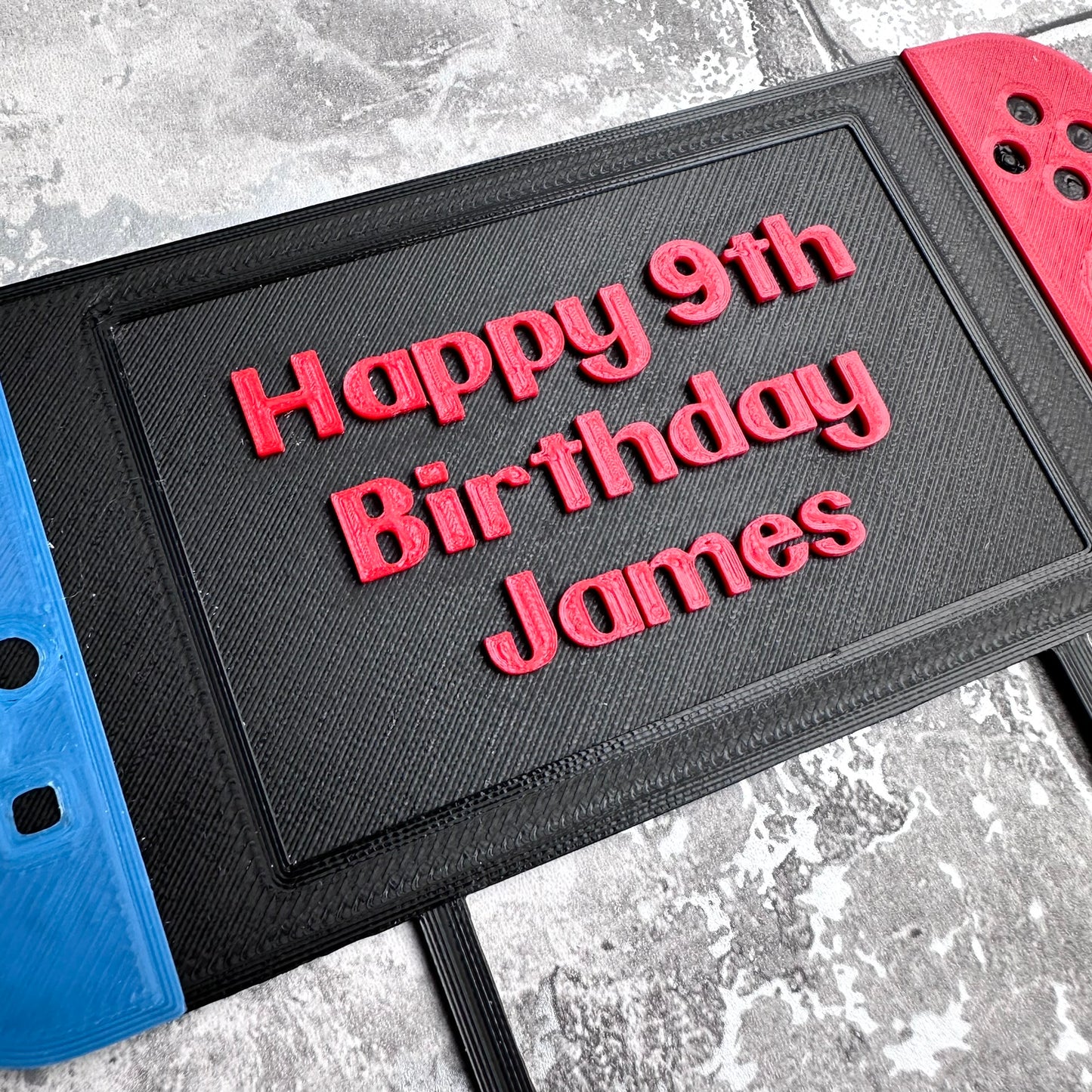 Gaming - Gamer - Handheld Video Game Controller - Birthday Cake Topper - Personalised - Cake Decorations - Party Supplies