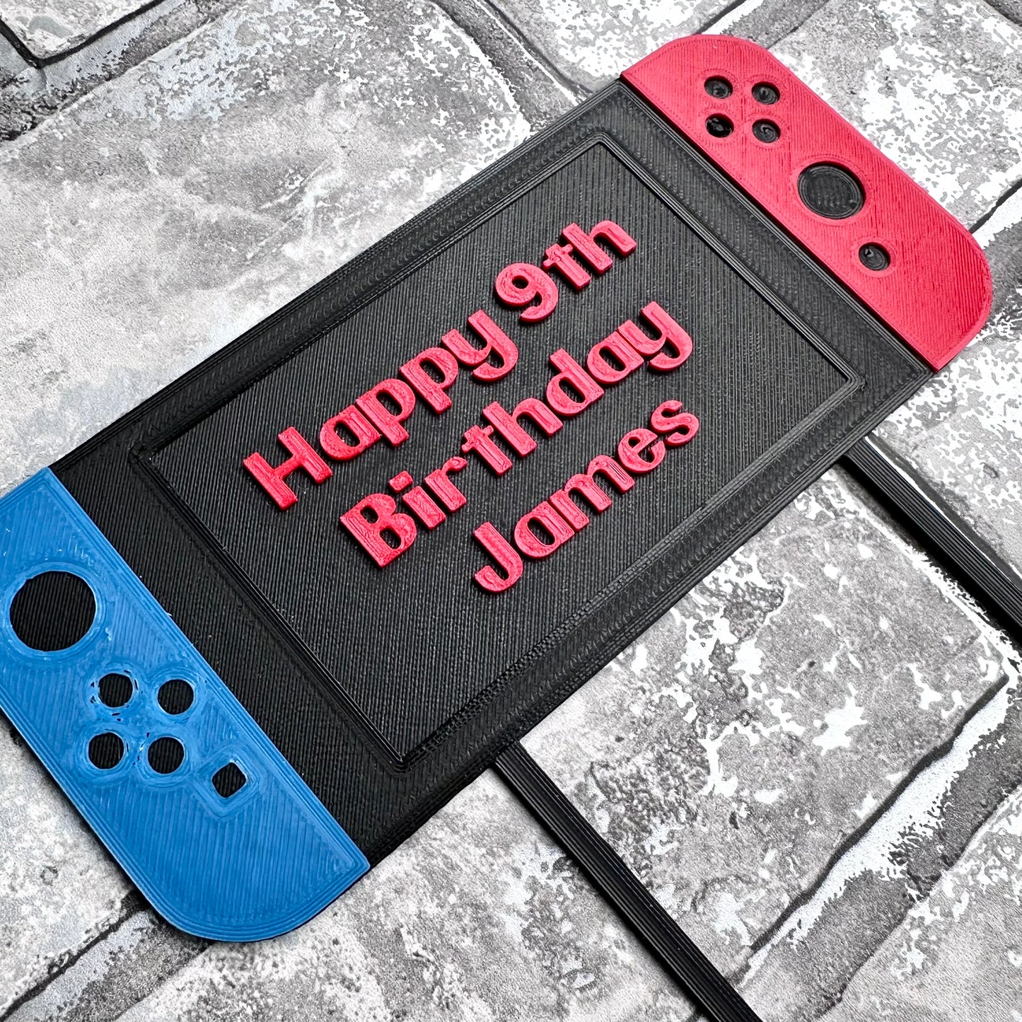 Gaming - Gamer - Handheld Video Game Controller - Birthday Cake Topper - Personalised - Cake Decorations - Party Supplies