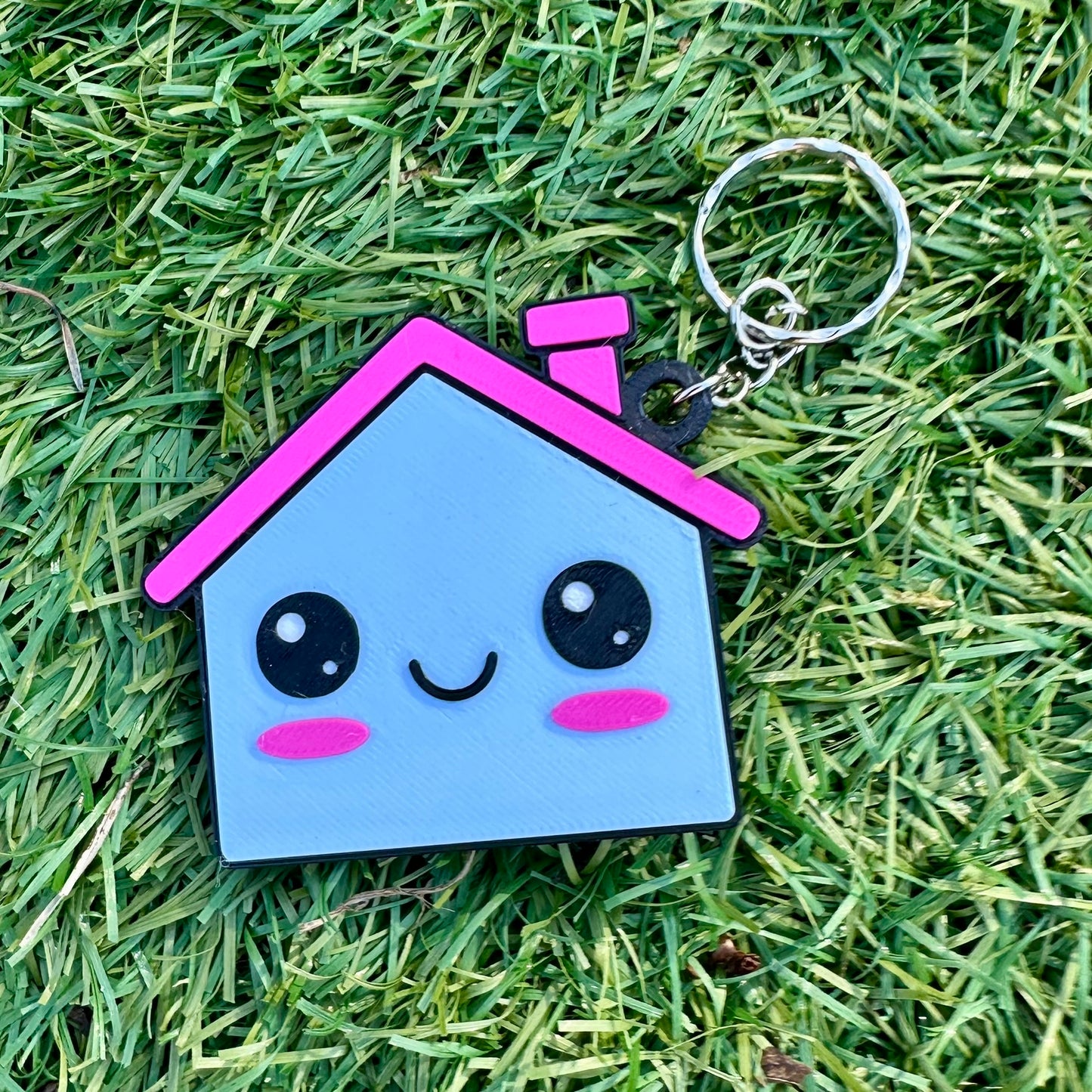 3D Printed First Home Keyring: Kawaii New Home Keepsake