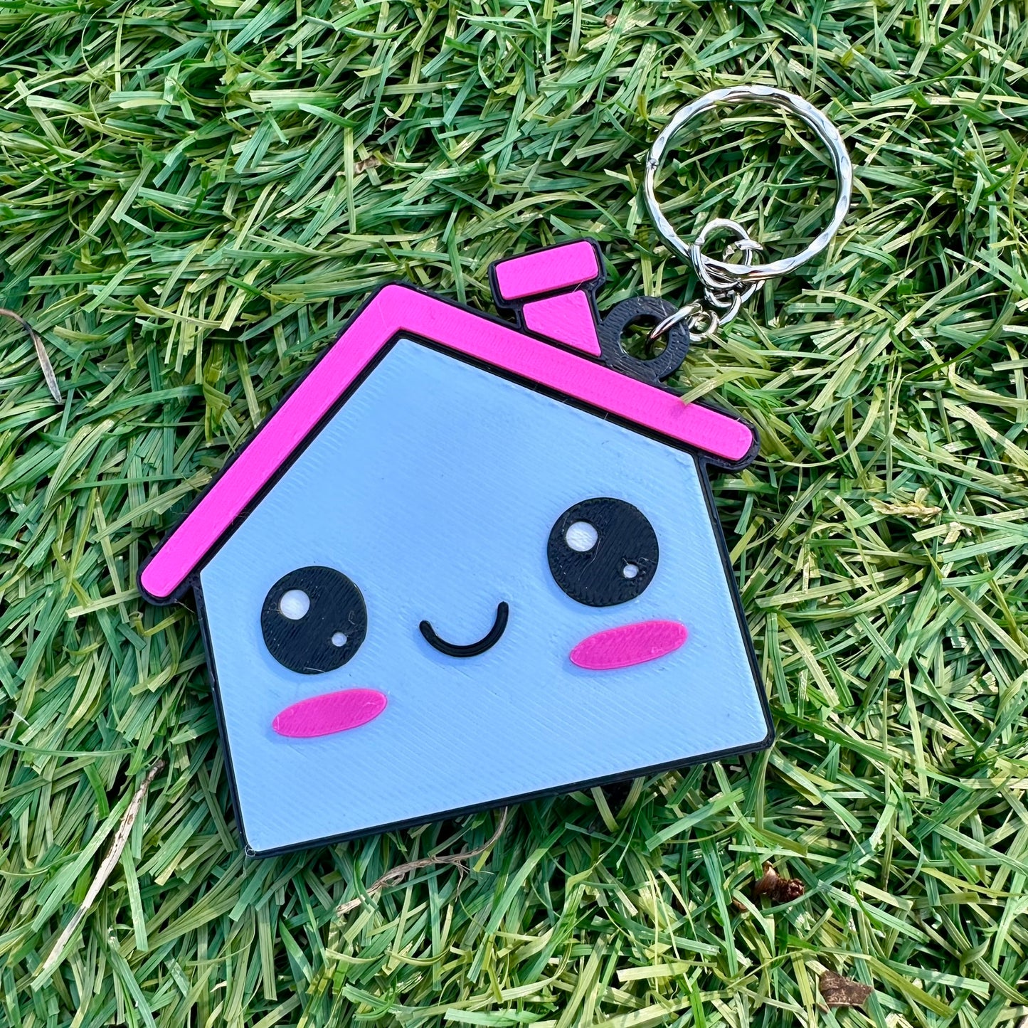 3D Printed First Home Keyring: Kawaii New Home Keepsake