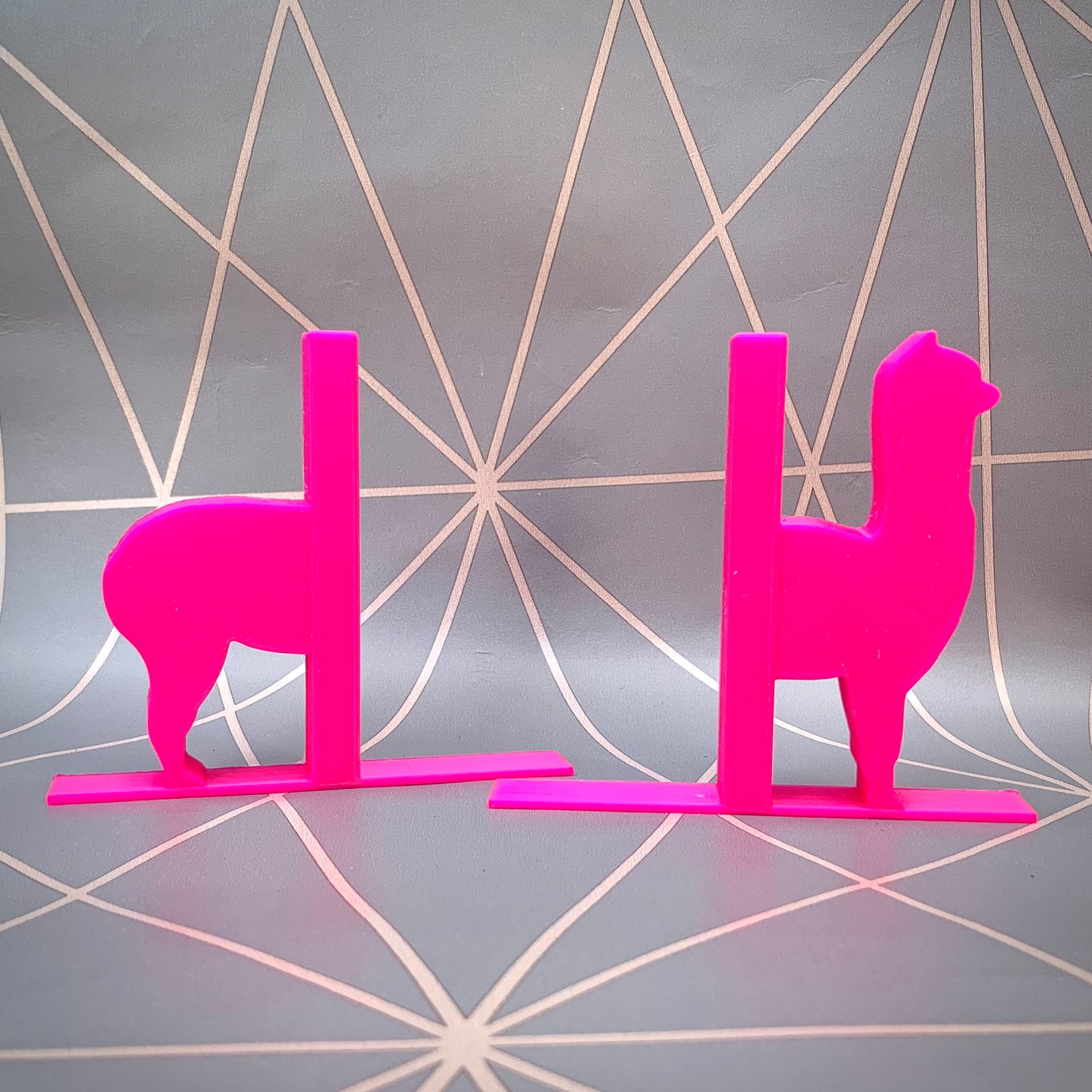 Llama Alpaca Bookends - 3D Printed - Book Storage - Study - Office - Children's Bedroom - Book Tidy - Zoo - Wildlife - Animals - Vet