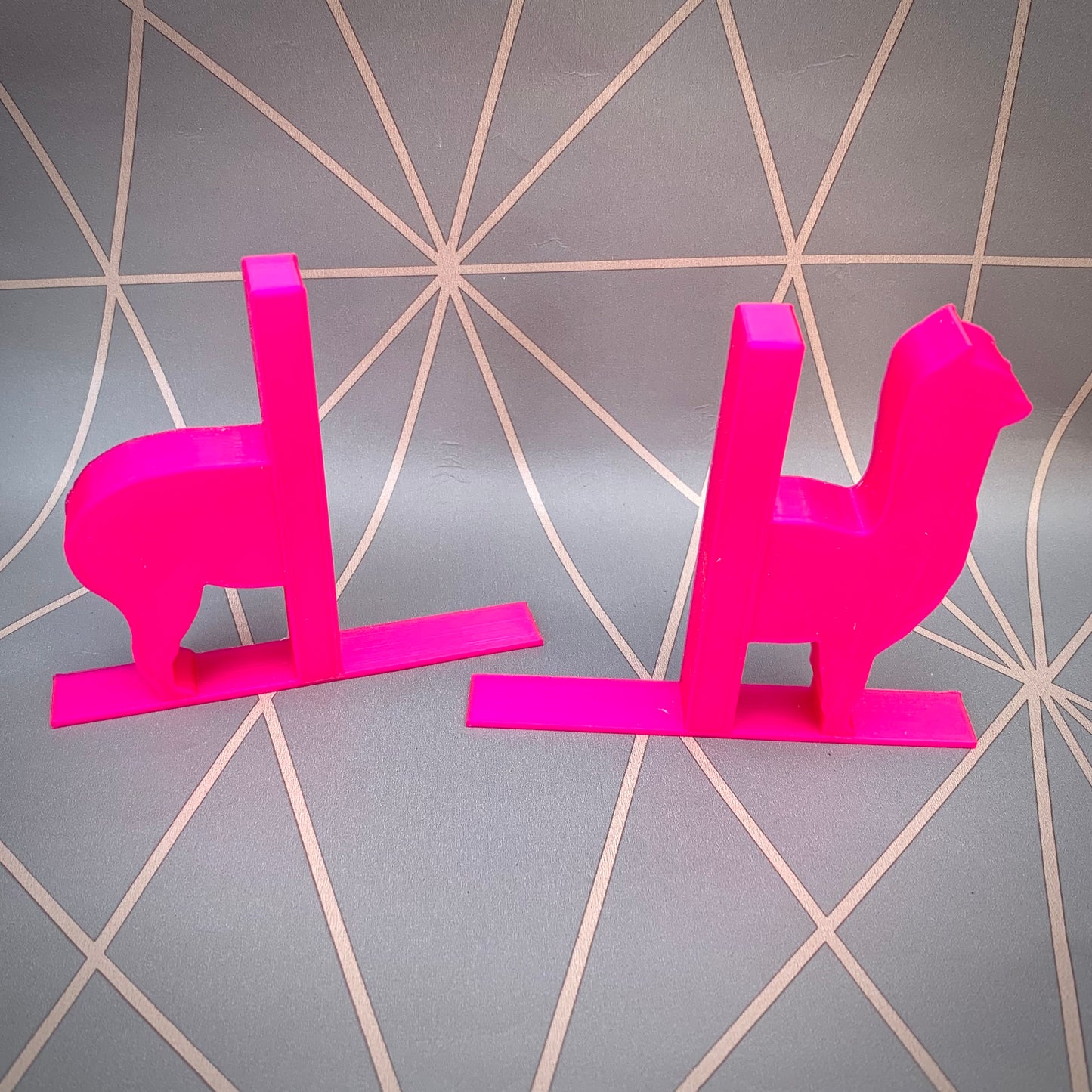 Llama Alpaca Bookends - 3D Printed - Book Storage - Study - Office - Children's Bedroom - Book Tidy - Zoo - Wildlife - Animals - Vet