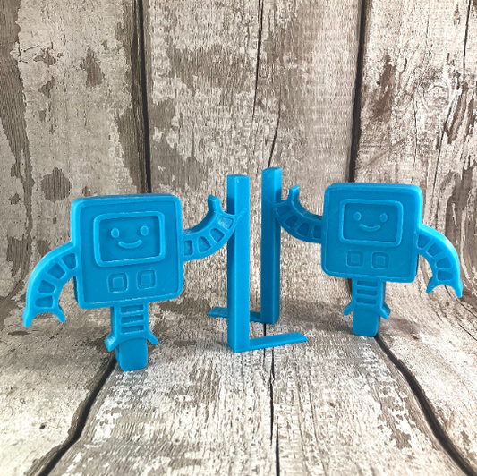 Robot Bookends - 3D Printed - Book Storage - Children's Bedroom - Gifts for boys - Gifts for girls - Birthday Gifts - Geek - Desk Tidy