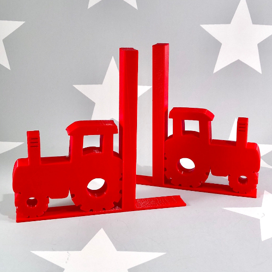 Tractor Bookends - 3D Printed - Farm - Farmyard - Book Storage - Children's Bedroom - Gifts for boys - Gifts for girls - Birthday Gifts