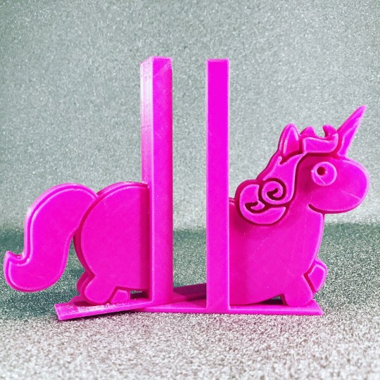 Unicorn Bookends - 3D Printed - Book Storage - Children - Gifts for Girls - Gifts for Boys - Nursery - Birthday Gifts