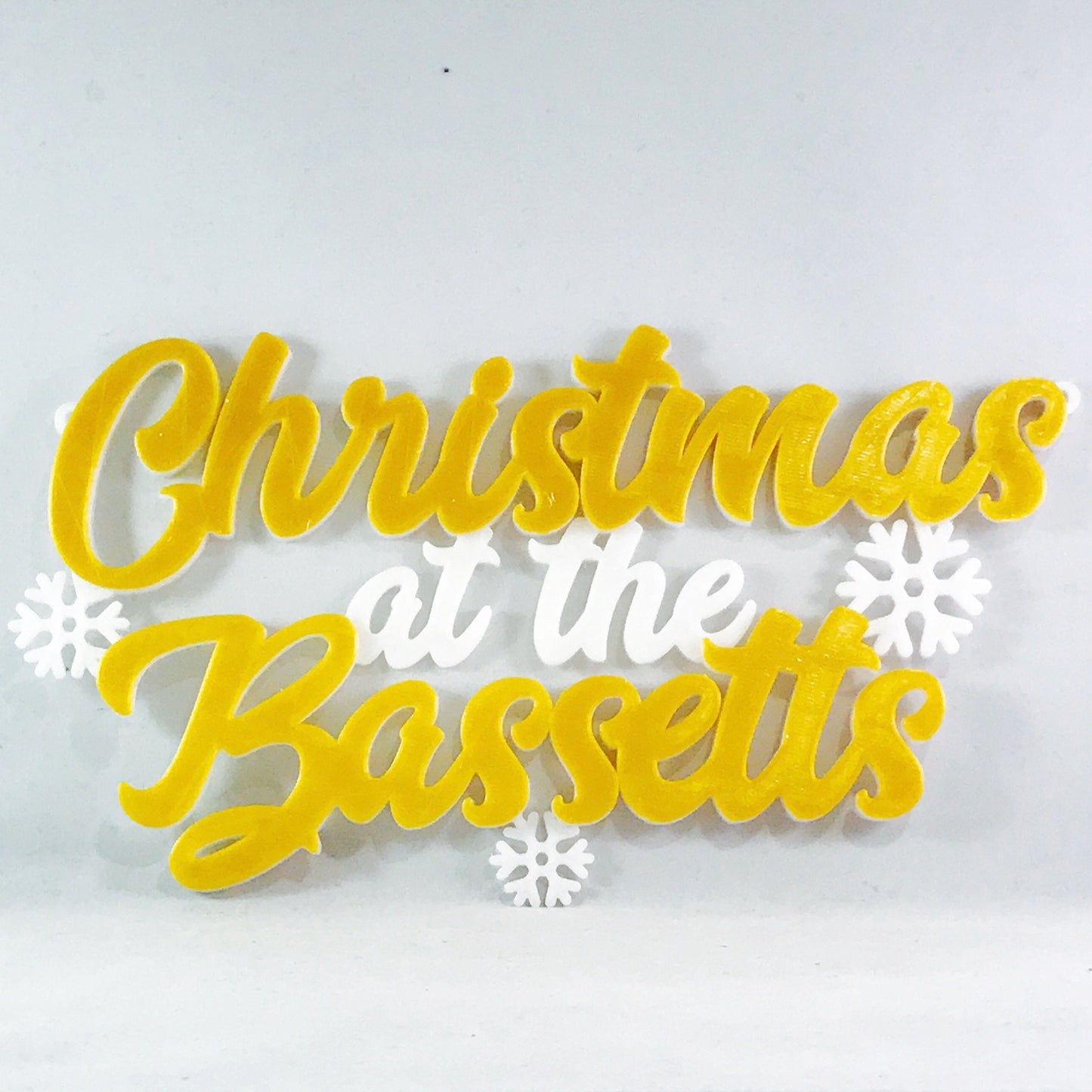 Christmas at the sign - 3D Printed - Personalised - Christmas Party - Wreaths - Door Sign - Waterproof - Unique Gift - Gifts for Couples