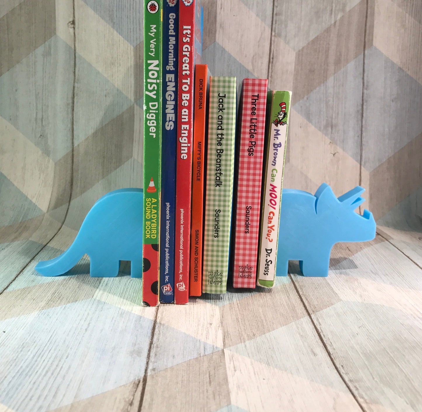 Dinosaur Bookends - 3D Printed - Book Storage - Nursery Decor - Children's Bedroom - Gifts for boys - Gifts for girls - Birthday Gifts