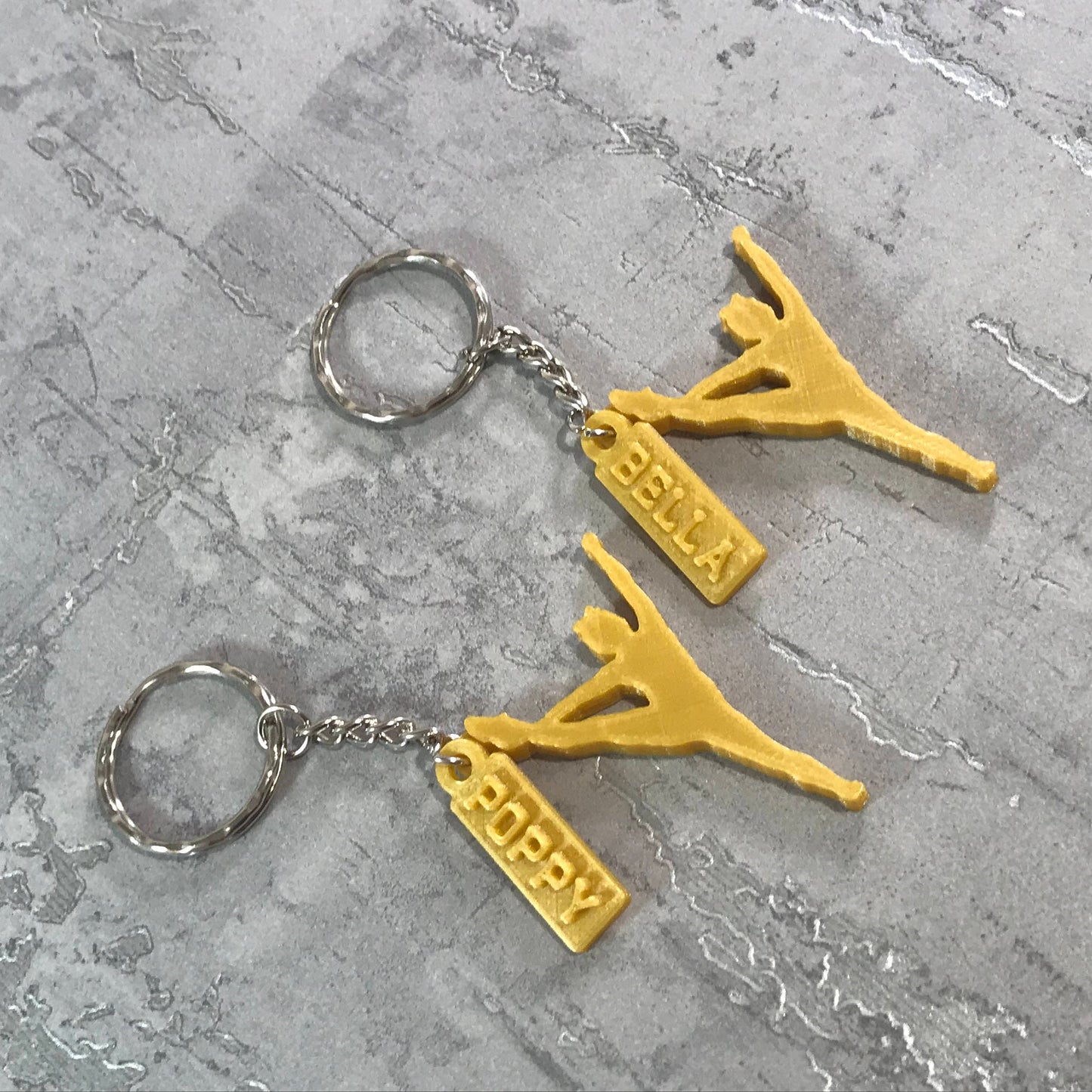 Cheer Gymnast Personalised Keyring - Keychain - 3D Printed - Gymnastics - Gifts for Her - Gifts for Him - Children - Sports - Athletics