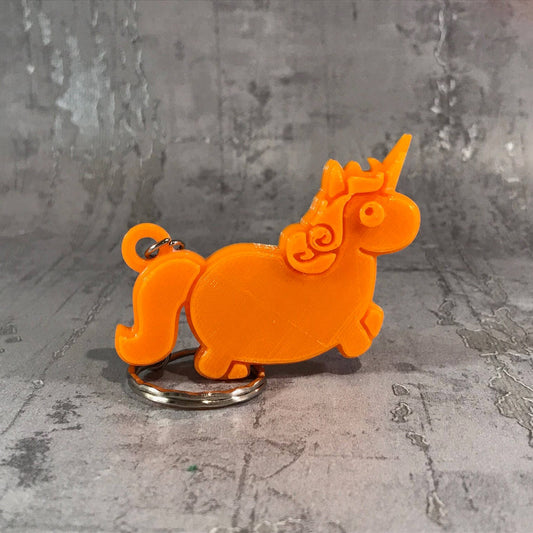 Unicorn Keyring/Keychain- 3D Printed - Party Bag Fillers - Stocking Fillers - Christmas Gifts - Name Tags - School Bag - Personalised