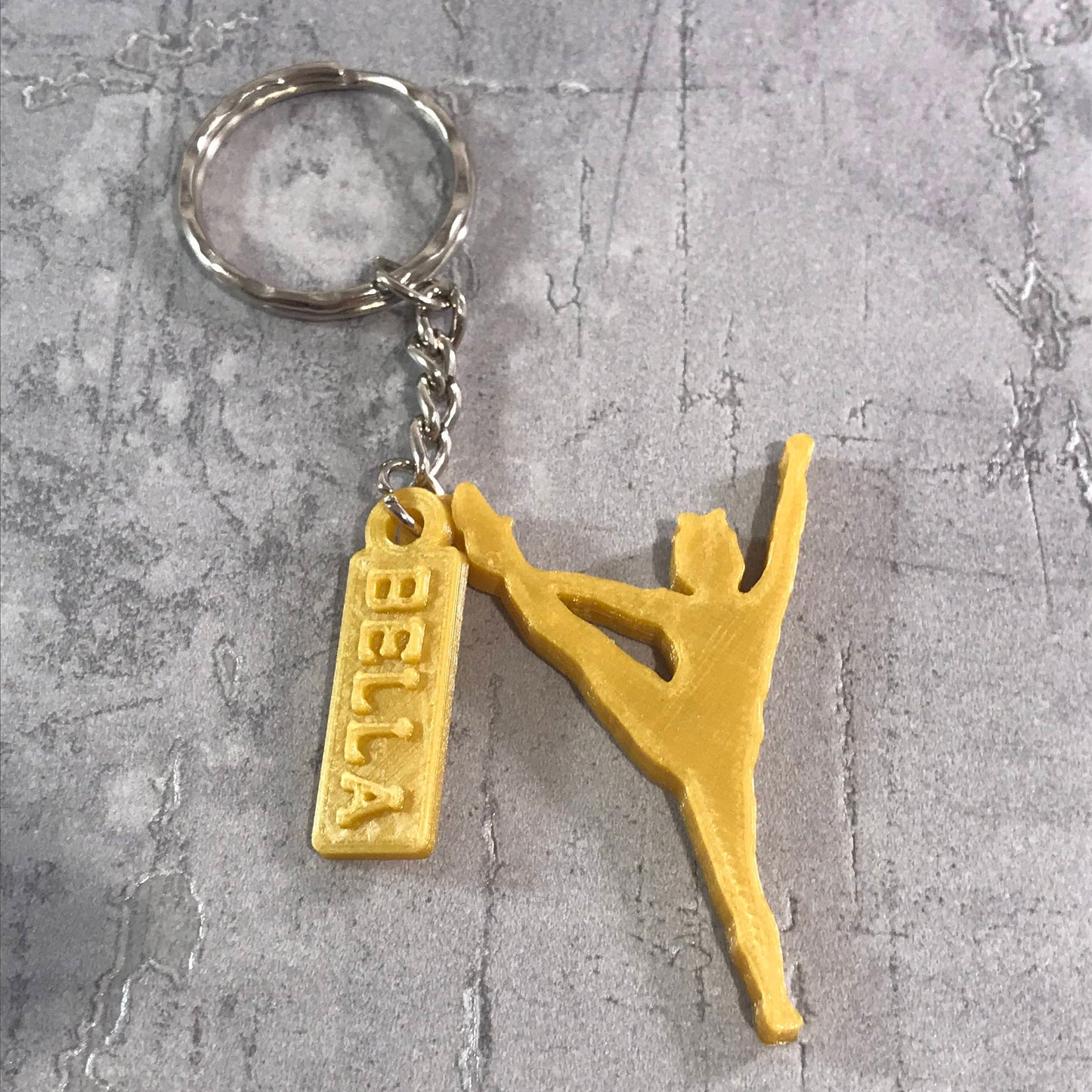 Cheer Gymnast Personalised Keyring - Keychain - 3D Printed - Gymnastics - Gifts for Her - Gifts for Him - Children - Sports - Athletics