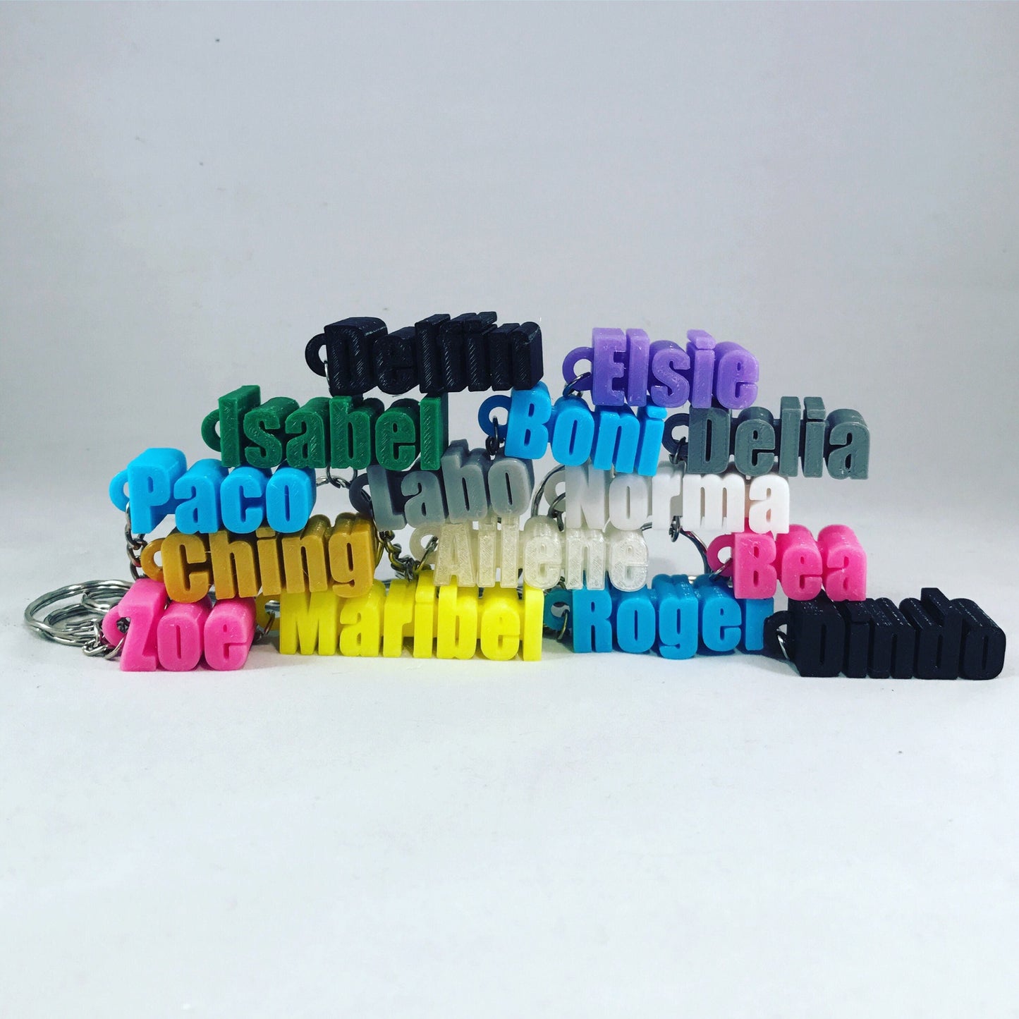 Keyring - Keychain - Personalised 3D Printed - Party Bag Fillers - School Bag - Birthday - Small Gifts - Stocking Stuffers / Fillers