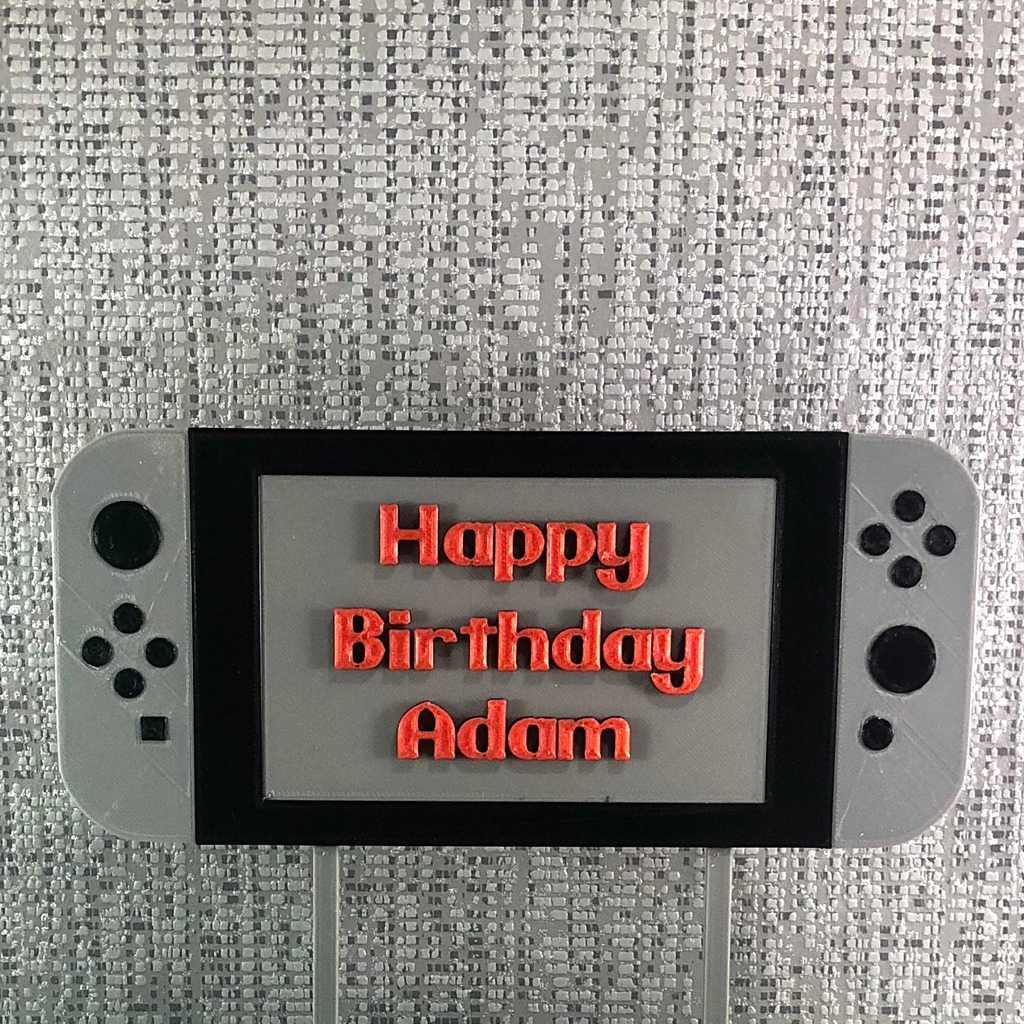 Gaming - Gamer - Handheld Video Game Controller - Birthday Cake Topper - Personalised - Cake Decorations - Party Supplies