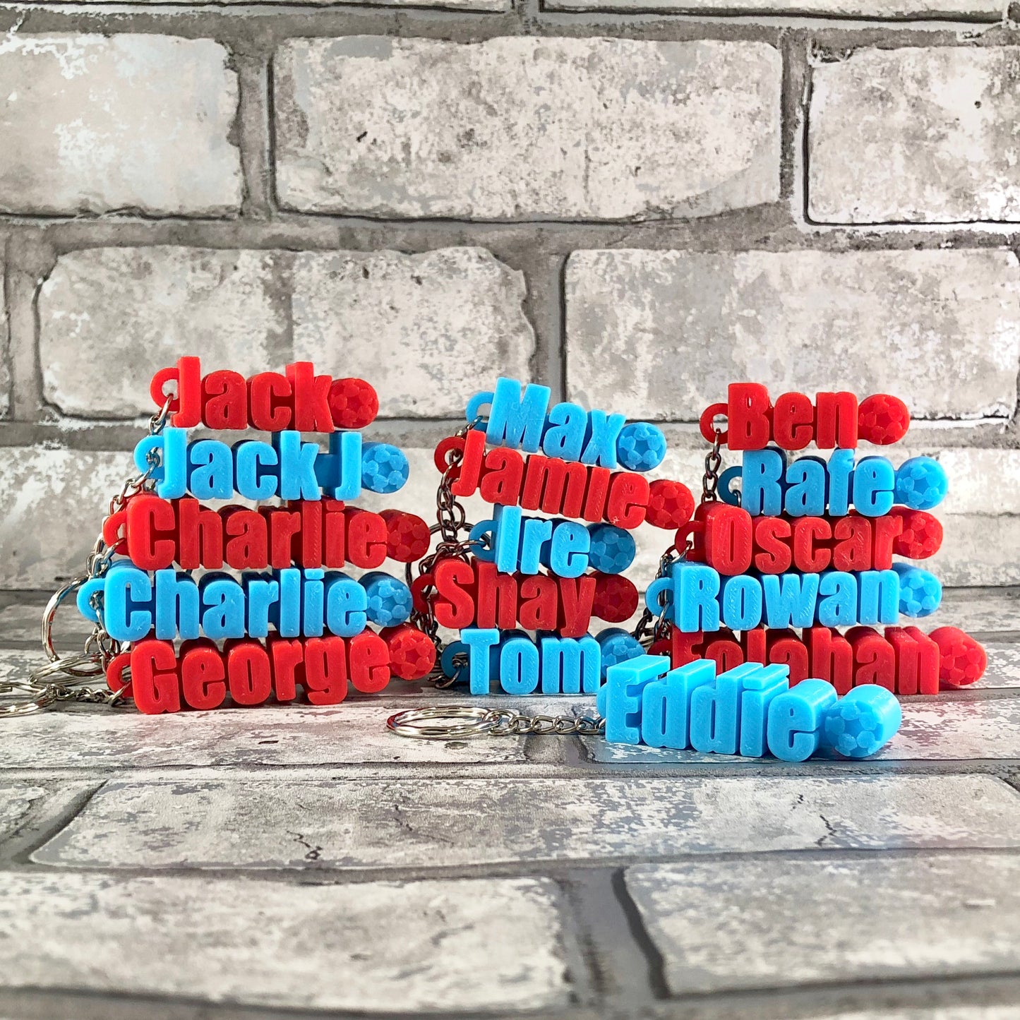 Football Keychain - Keyring - Personalised 3D Printed - Party Bag Fillers - School Bag - Birthday Gifts - Stocking Filler/Stocking Stuffer