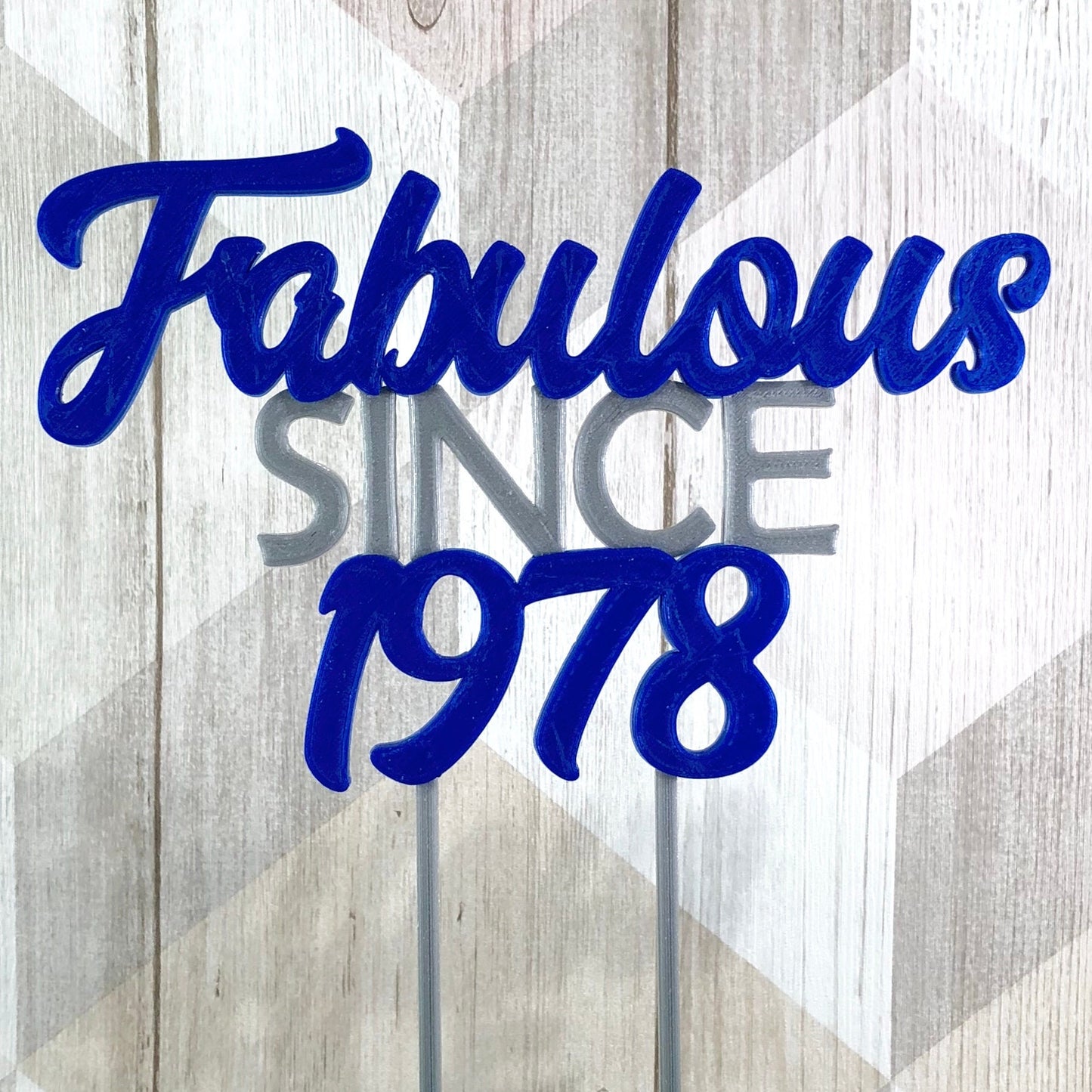 Fabulous Since 1978 - Birthday Cake Topper - 40th/18th/21st/30th/50th/60th/70th - Cake Decorations - Party Supplies - Party Decor