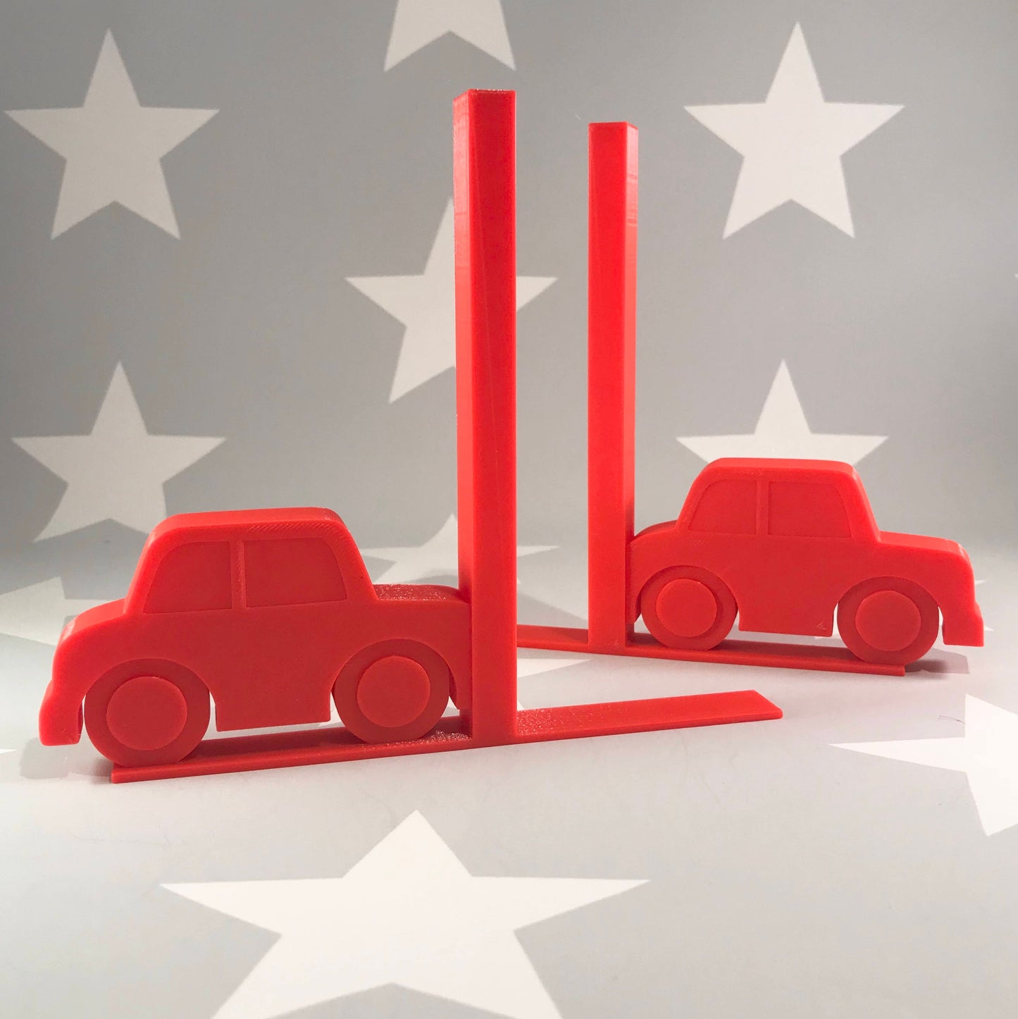 Car Bookends - 3D Printed - Book Storage - Nursery Decor - Children's Bedroom - Gifts for boys - Gifts for girls - Birthday Gifts