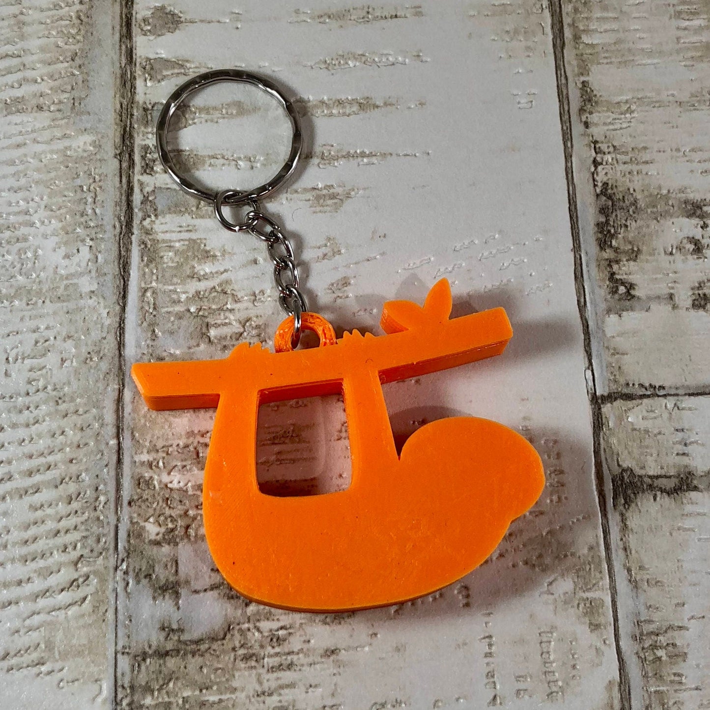 Sloth Keyring/Keychain - 3D Printed - Party Bag Fillers - School Bag - Birthday - Small Gifts - Fun Gifts - Gifts for her - Gifts for him